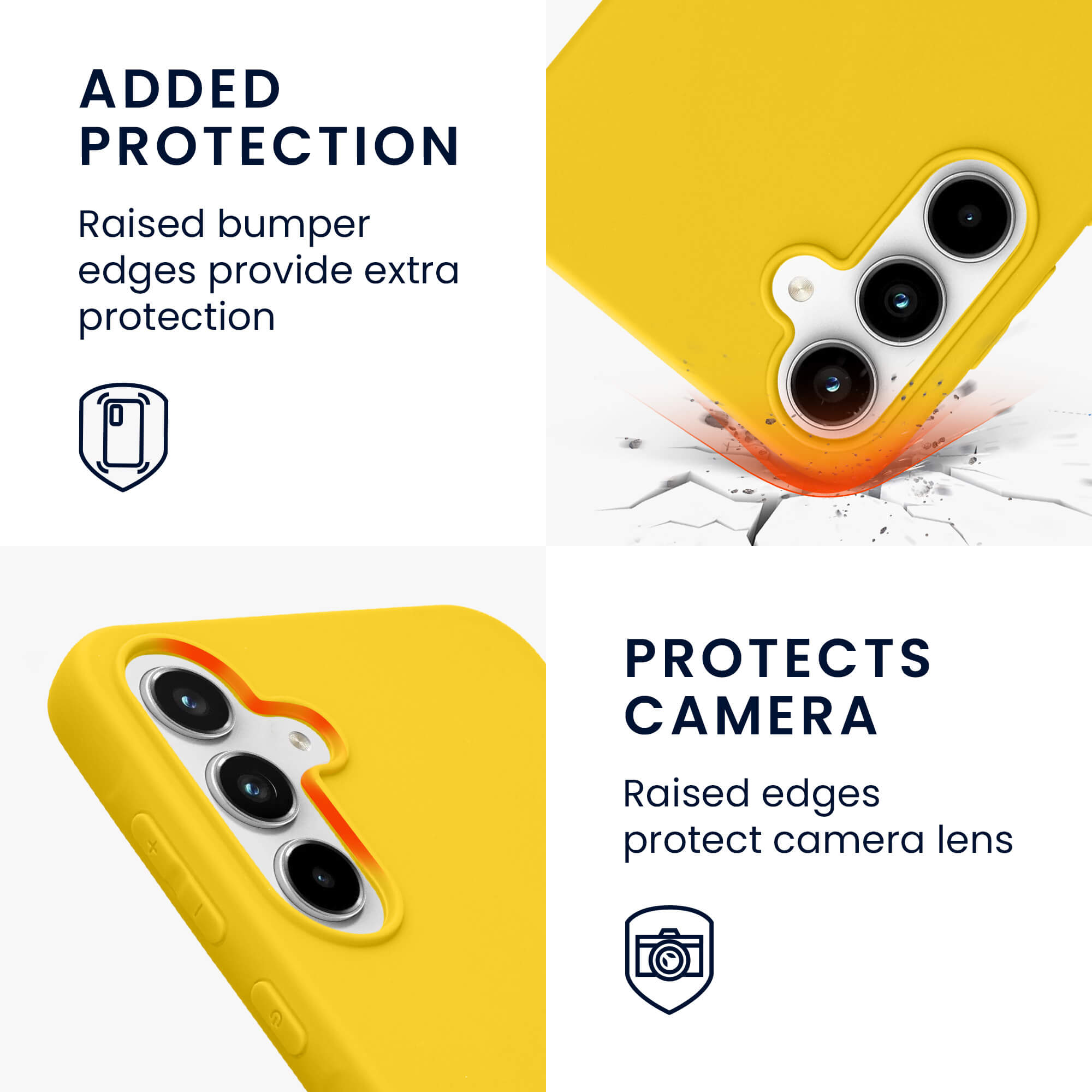 KW Samsung Galaxy A55 5G Λεπτή Θήκη Σιλικόνης TPU - Bright Yellow