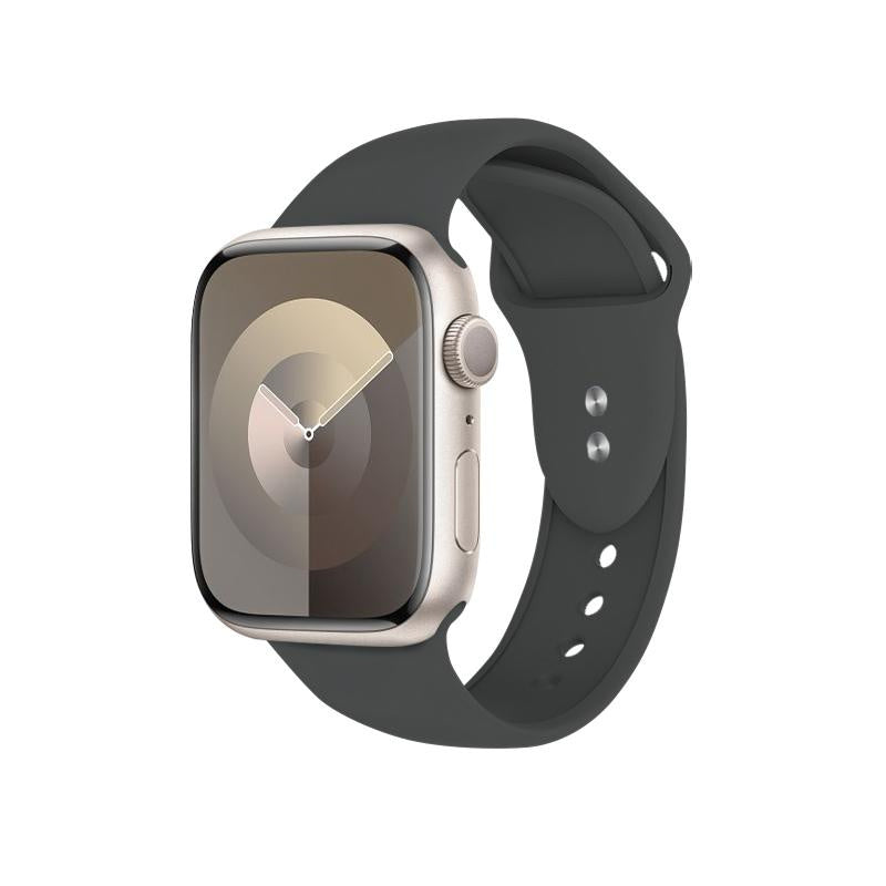 Crong Λουράκι Apple Watch 4/5/6/7/8/9/10/11 - SE (1/2/3) - ULTRA (1/2/3) - 44/45/46/49mm Σιλικόνης - Liquid Strap - Graphite