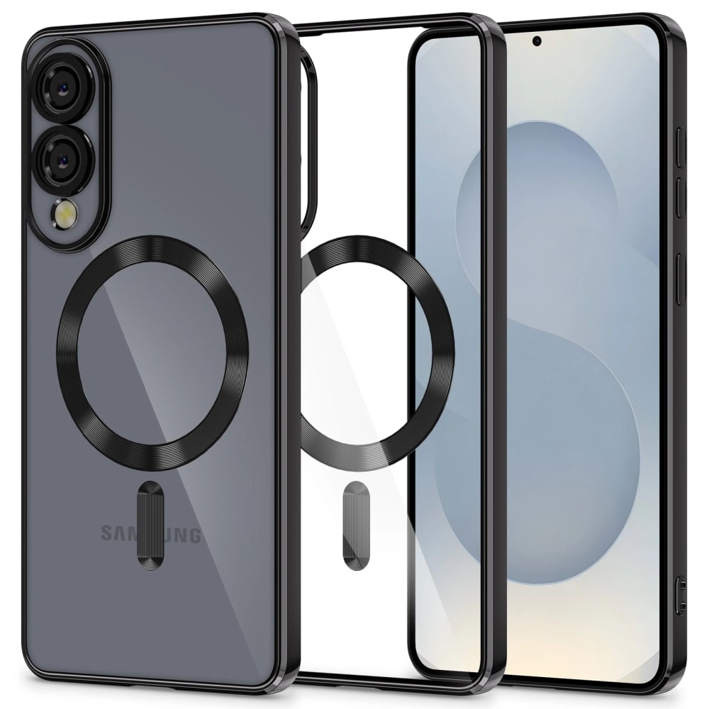 Tech-Protect Samsung Galaxy S25 Edge MagFlex Θήκη Σιλικόνης TPU με MagSafe - Διάφανη / Shiny Black