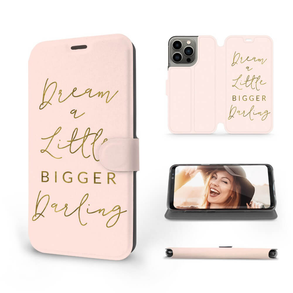 Mobiwear iPhone 13 Pro Θήκη Βιβλίο Slim Flip - Design Pink Dream - M014S