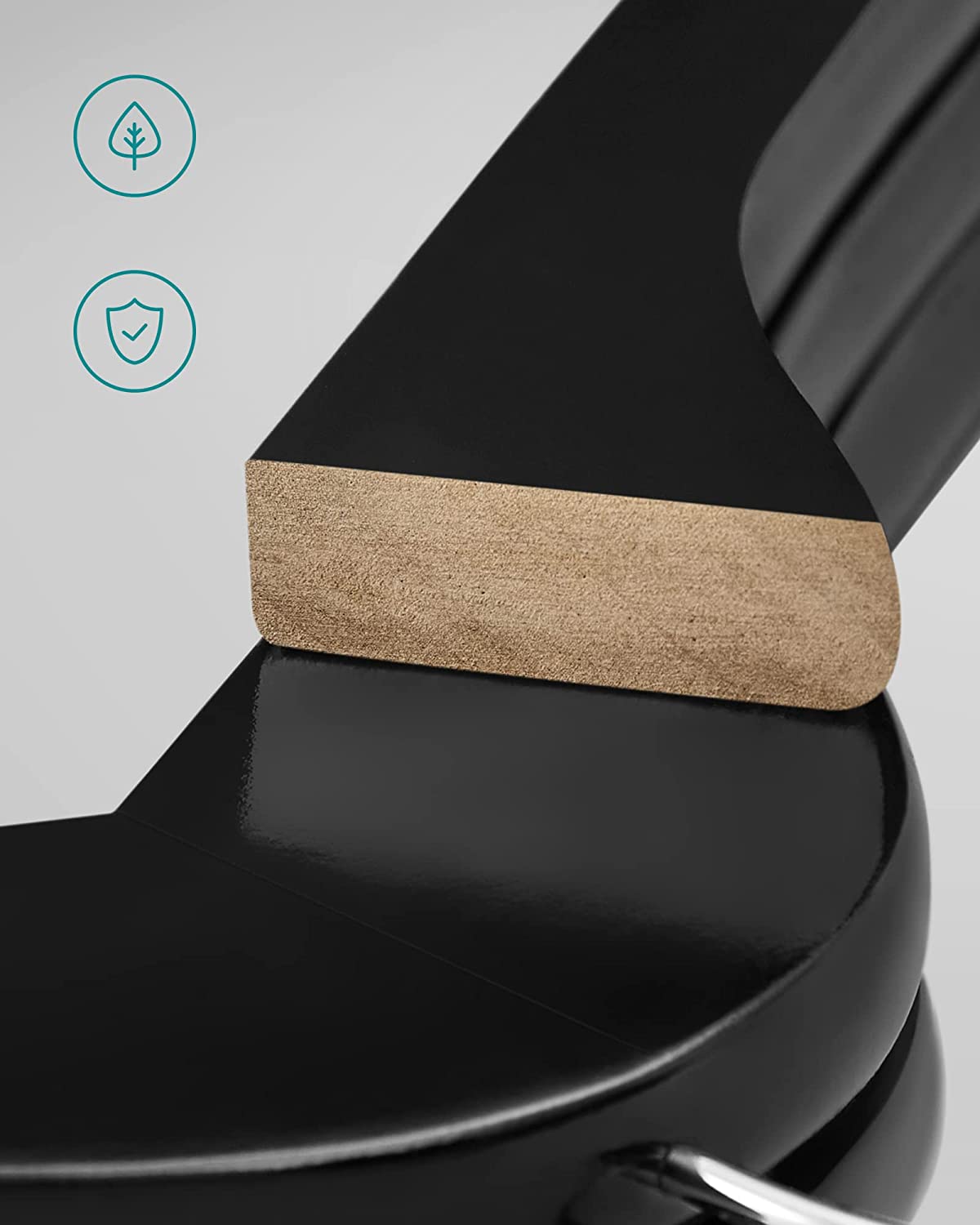 Songmics Σετ με 20 Ξύλινες Κρεμάστρες Ρούχων - Black - CRW02B-20