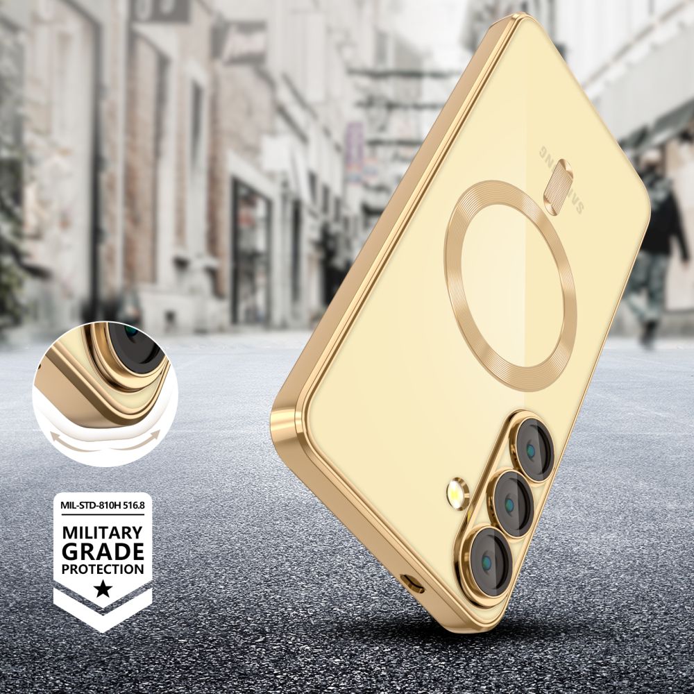 Tech-Protect Samsung Galaxy S25 Plus MagFlex Θήκη Σιλικόνης TPU με MagSafe - Shiny Gold