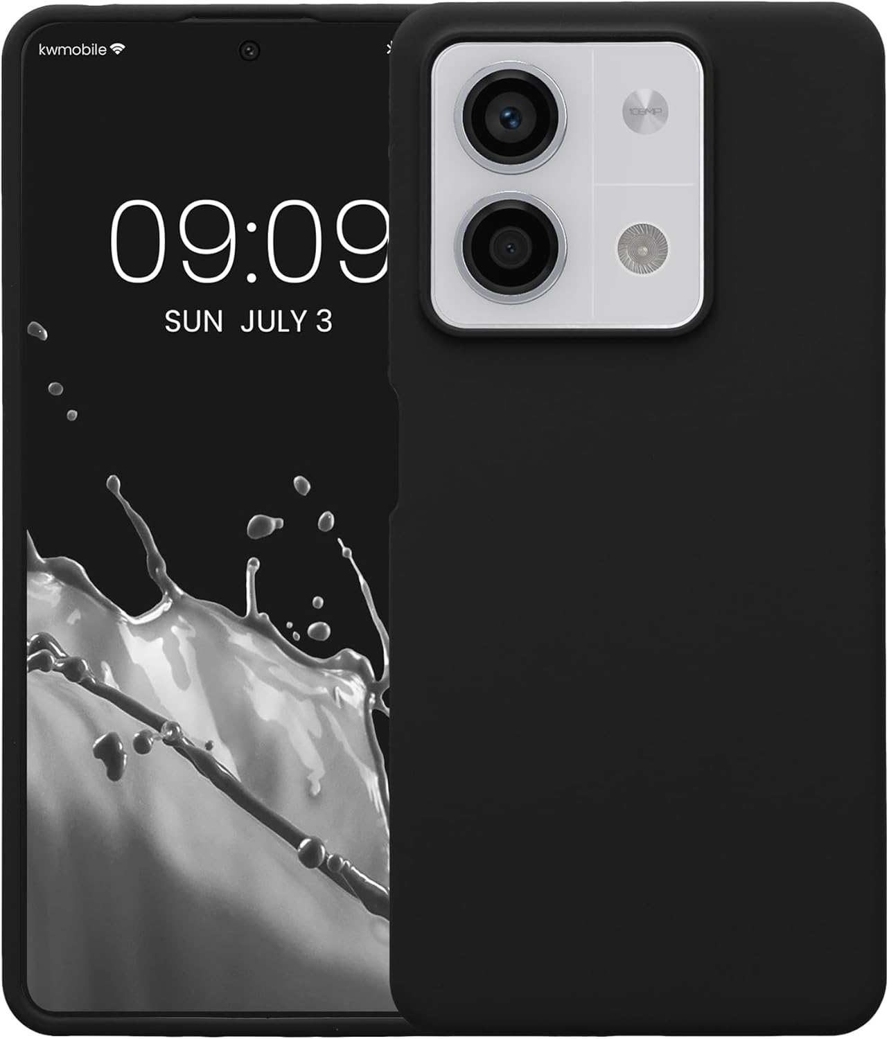 KW Xiaomi Redmi Note 13 5G Θήκη Σιλικόνης Rubberized TPU - Black
