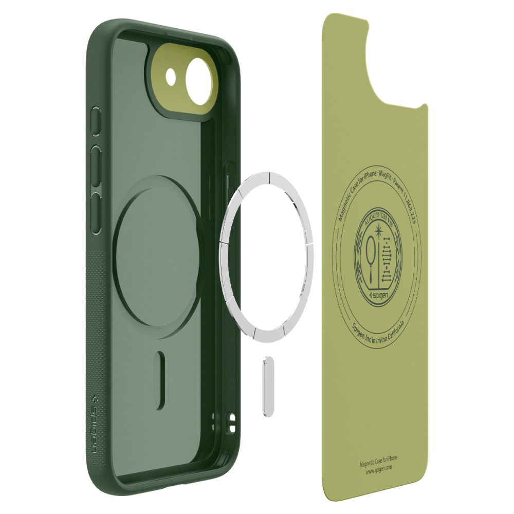 Spigen iPhone 16e - Nano Pop Mag Θήκη Σιλικόνης με MagSafe - Avo Green