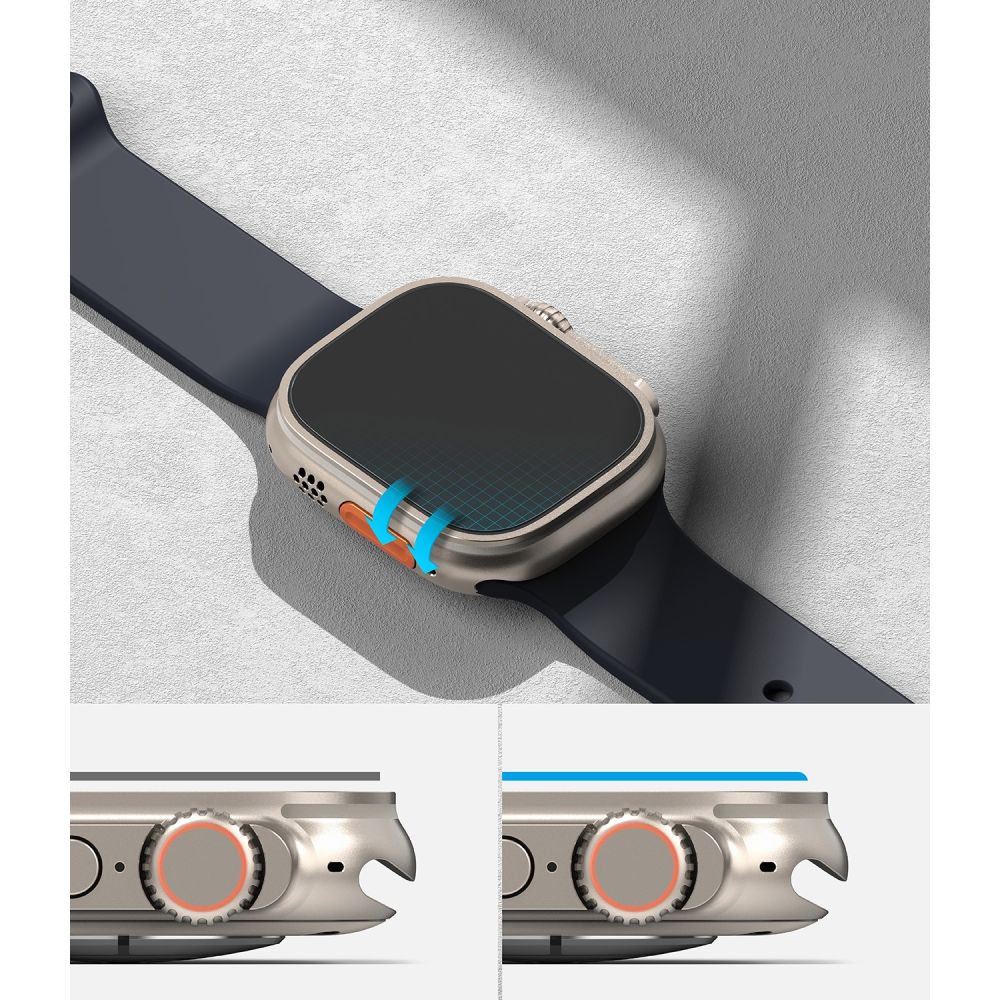 Ringke Προστασία Οθόνης Apple Watch Ultra (1/2/3) - 49mm - ID FC 0.3mm - 2.5D 9H Screen Αντιχαρακτικό Γυαλί Οθόνης - 4 Τεμάχια - Διάφανο