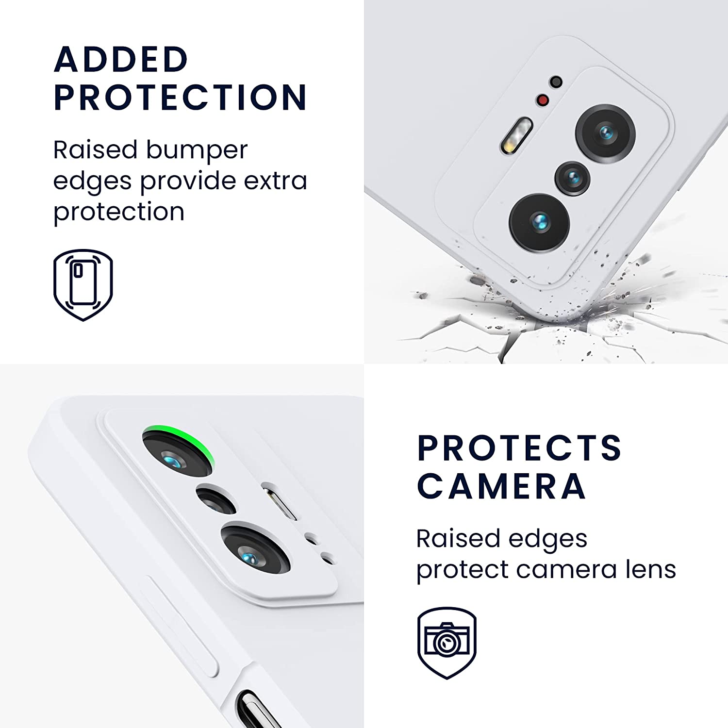 KW Xiaomi 11T / 11T Pro Θήκη Σιλικόνης Rubberized TPU - White - 56573.02