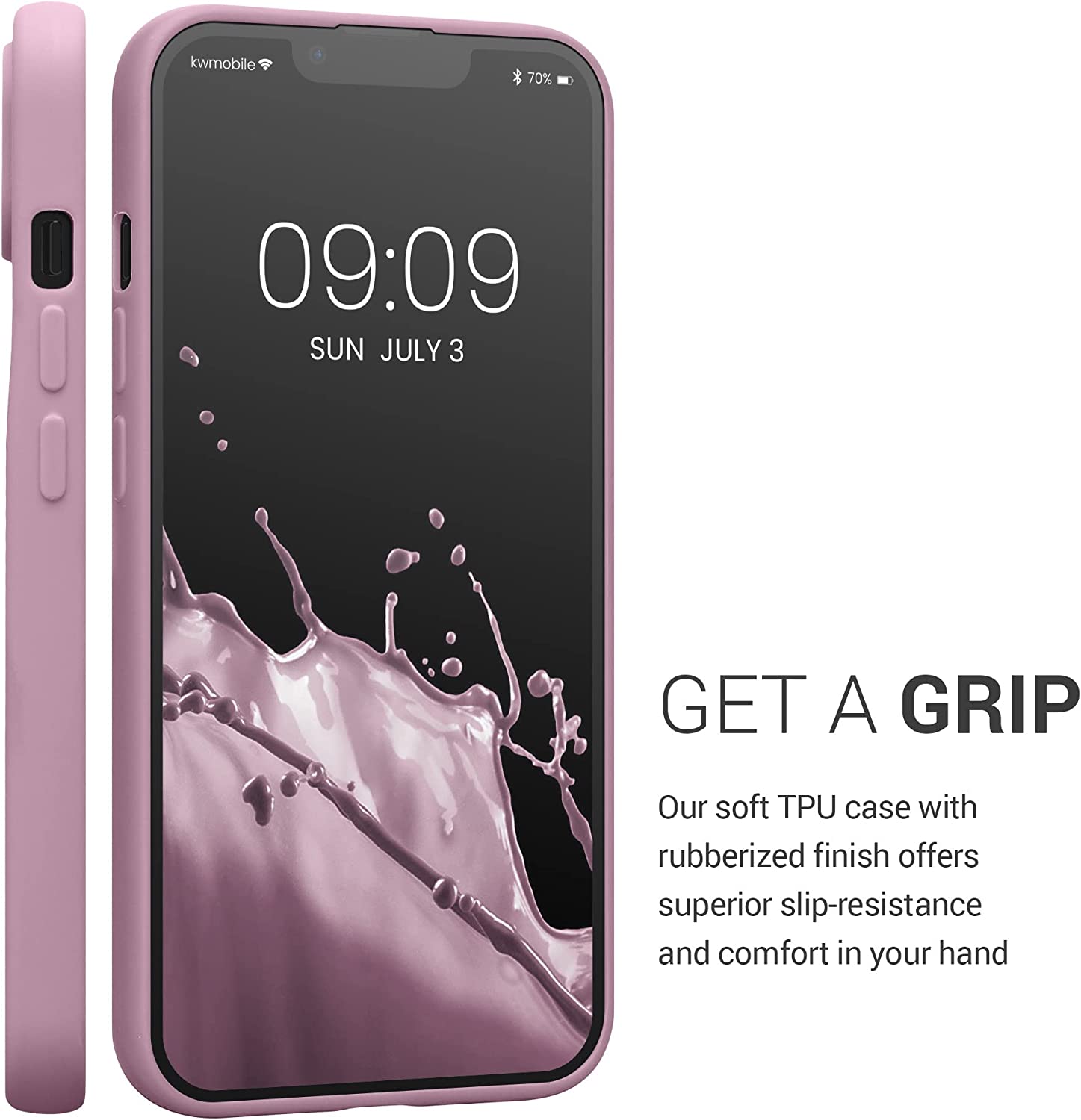 KW iPhone 13 Θήκη Σιλικόνης TPU - Dusty Pink - 57748.10