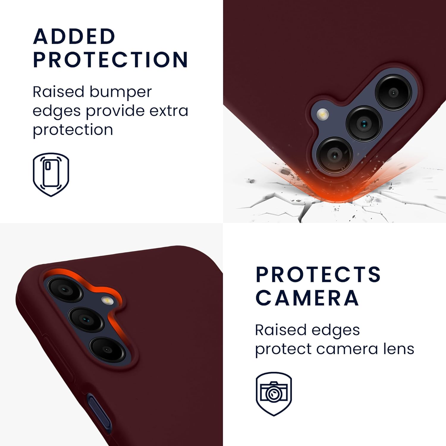 KW Samsung Galaxy A15 4G / A15 5G Θήκη Σιλικόνης Rubberized TPU - Bordeaux Purple