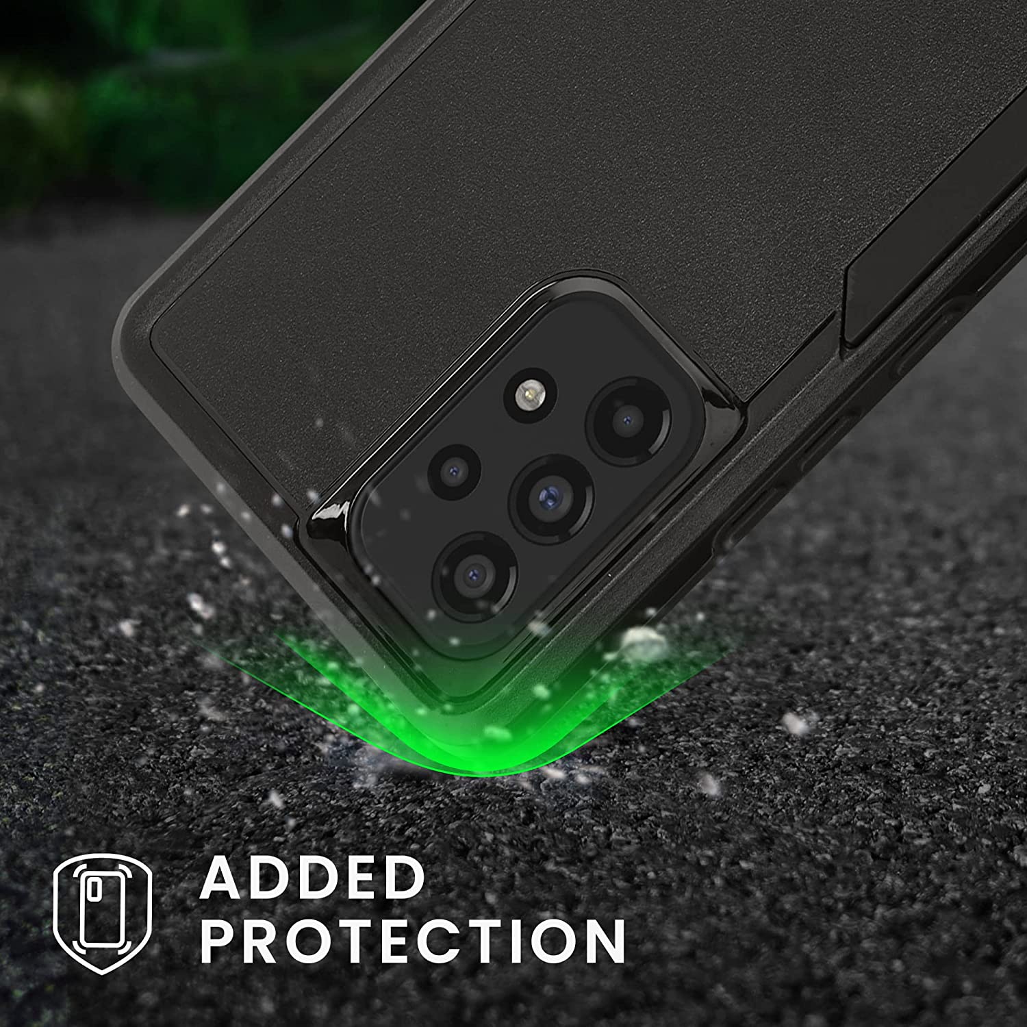 KW Samsung Galaxy A53 5G Shockproof Hybrid Σκληρή Θήκη με Πλαίσιο Σιλικόνης TPU - Black - 59373.01