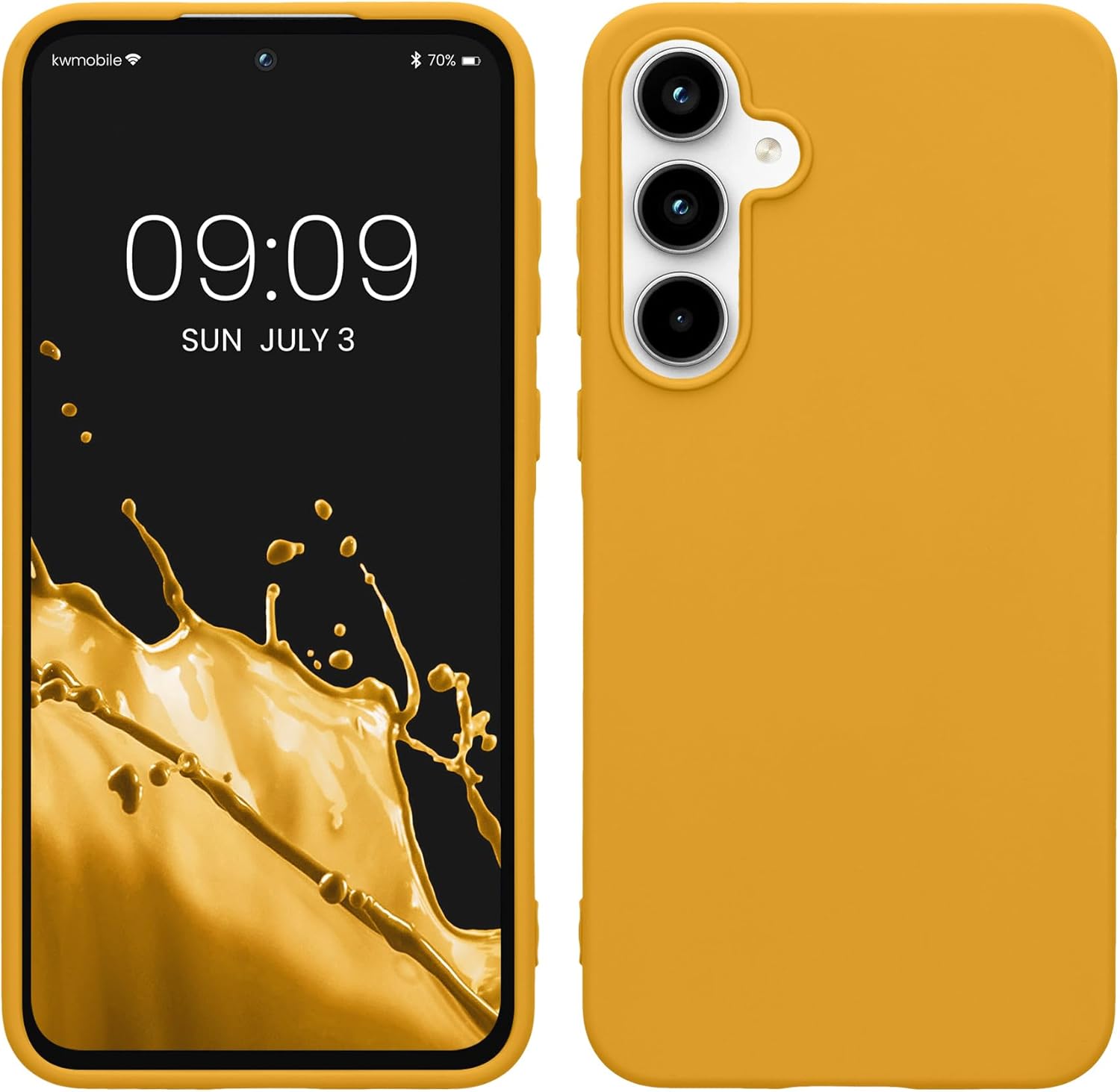 KW Samsung Galaxy A55 5G Λεπτή Θήκη Σιλικόνης TPU - Honey Yellow
