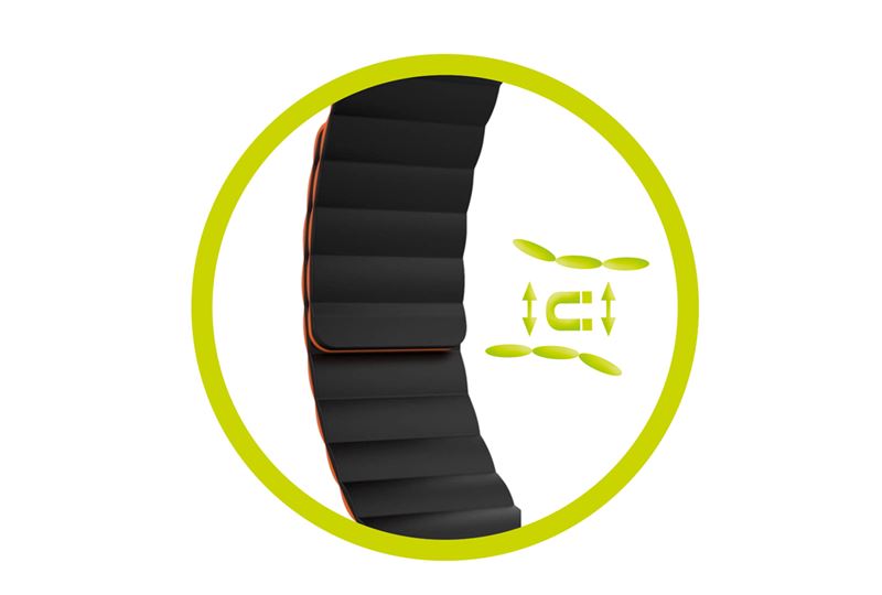 Mobile Origin Λουράκι Apple Watch 4/5/6/7/8/9/10/11 - SE (1/2/3) - Ultra (1/2/3) - 42/44/45/49mm Strap II Σιλικόνης - Orange / Black