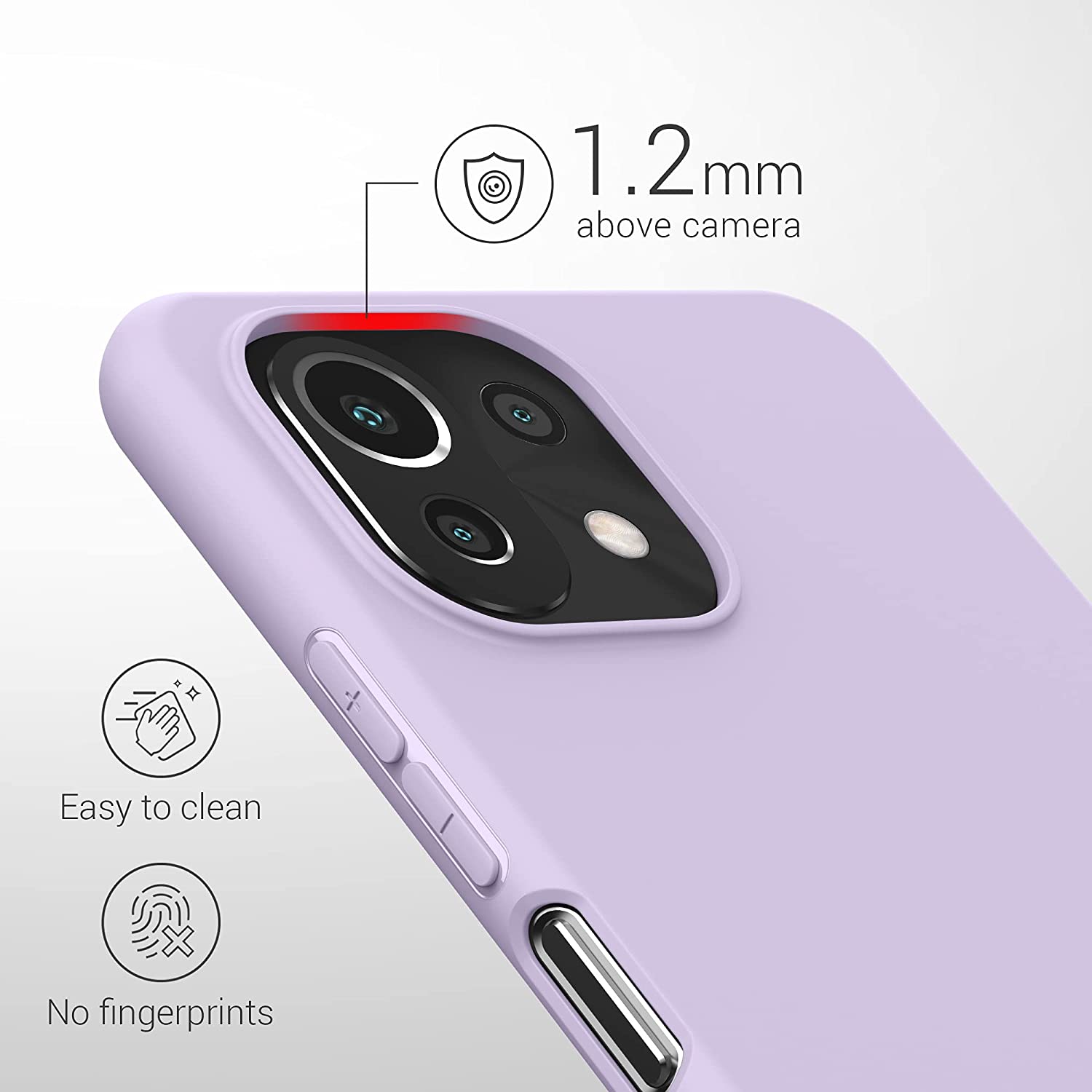 KW Xiaomi Mi 11 Lite / Mi 11 Lite 5G Θήκη Σιλικόνης TPU - Lavender - 54726.108