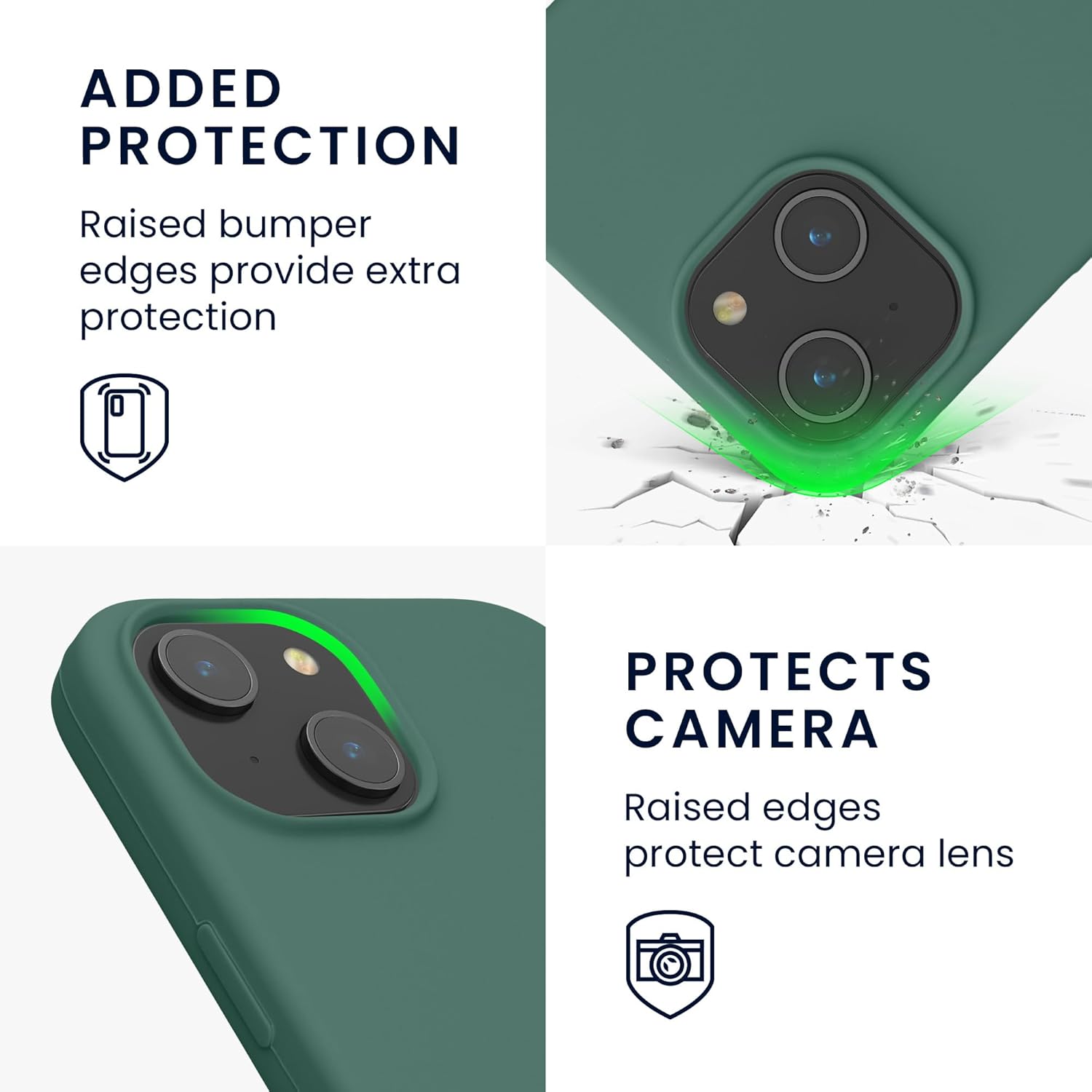 KW iPhone 15 Θήκη Σιλικόνης Rubberized TPU - Fir Green