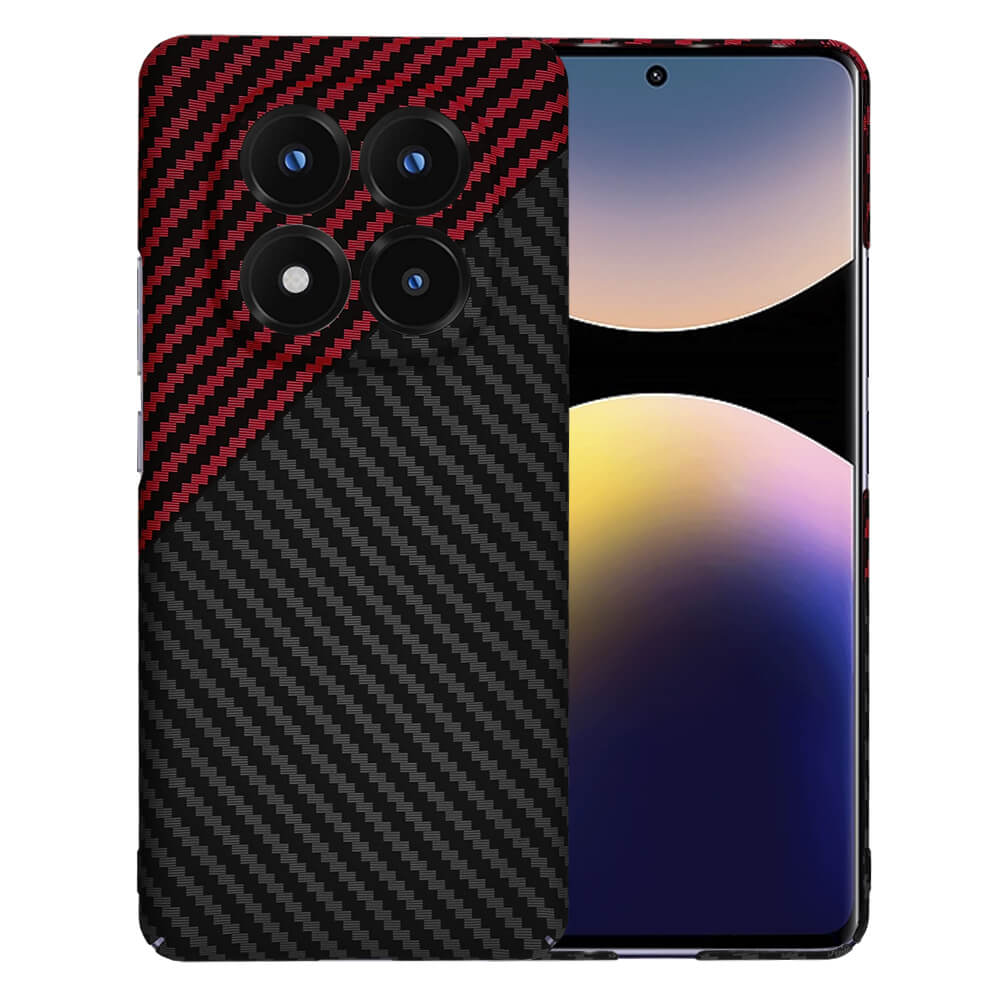 Techsuit Xiaomi Redmi Note 14 Pro+ 5G Σκληρή Θήκη Carbonite FiberShell - Red Vortex