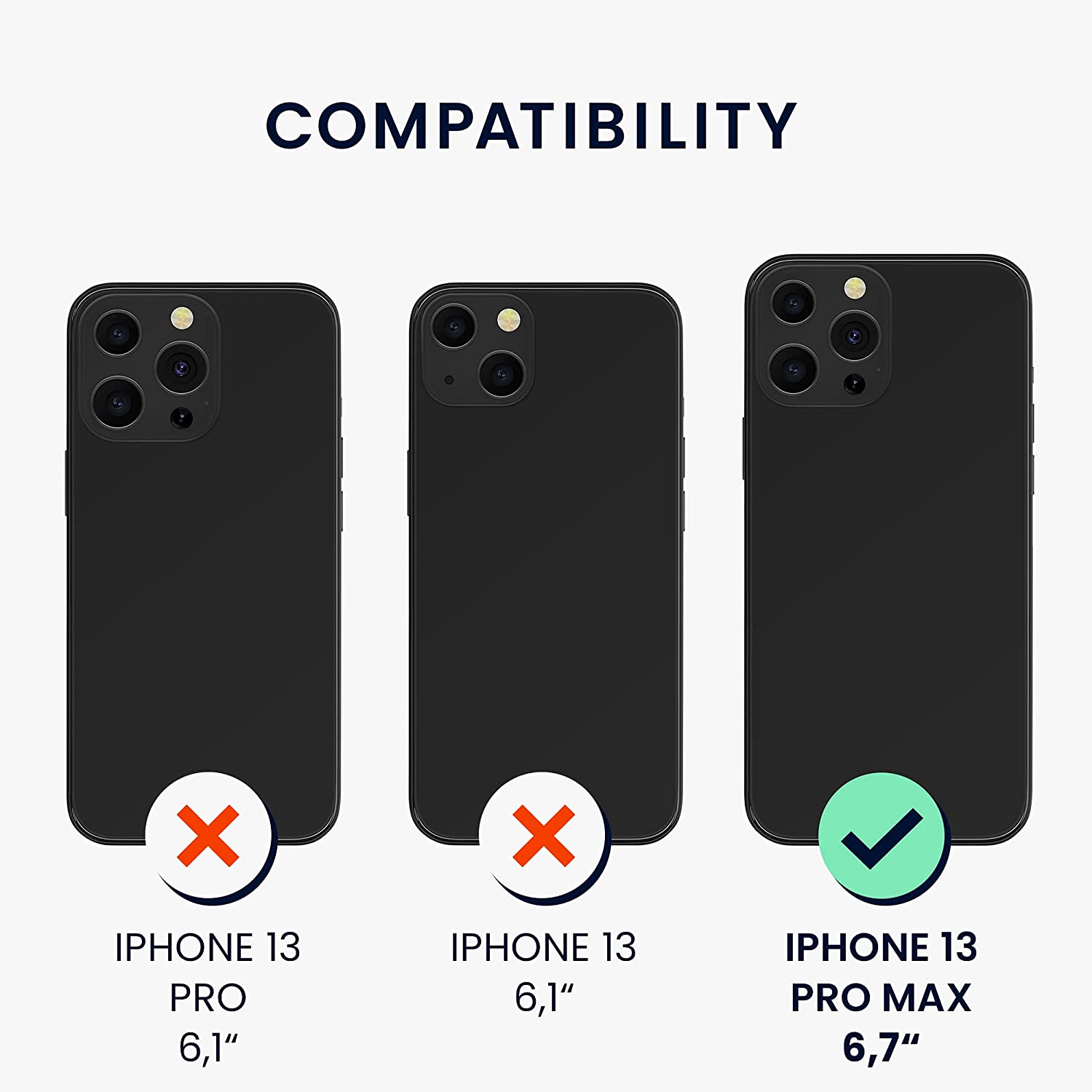 KW iPhone 13 Pro Max Θήκη Σιλικόνης TPU - Black Matte - 55971.47