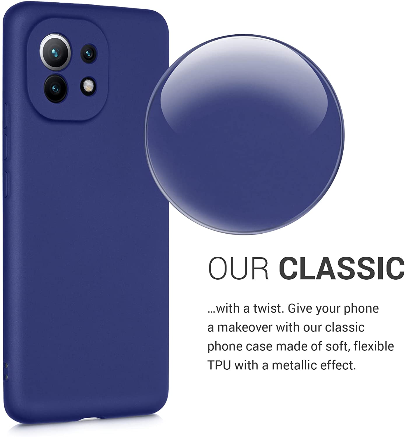 KW Xiaomi Mi 11 Θήκη Σιλικόνης TPU - Metallic Blue - 54189.64