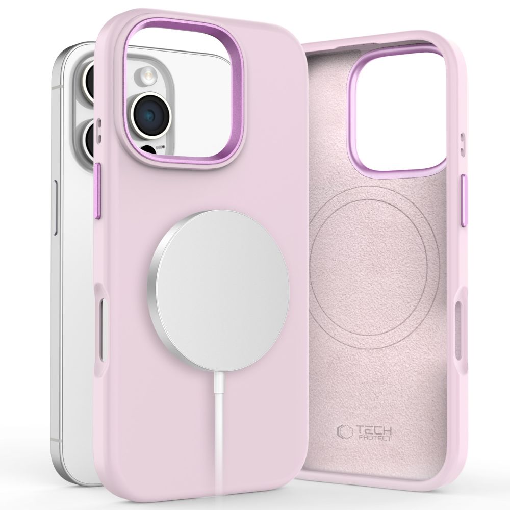 Tech-Protect iPhone 16 Pro Silicone Pure Θήκη Σιλικόνης TPU με MagSafe - Pink Pearl