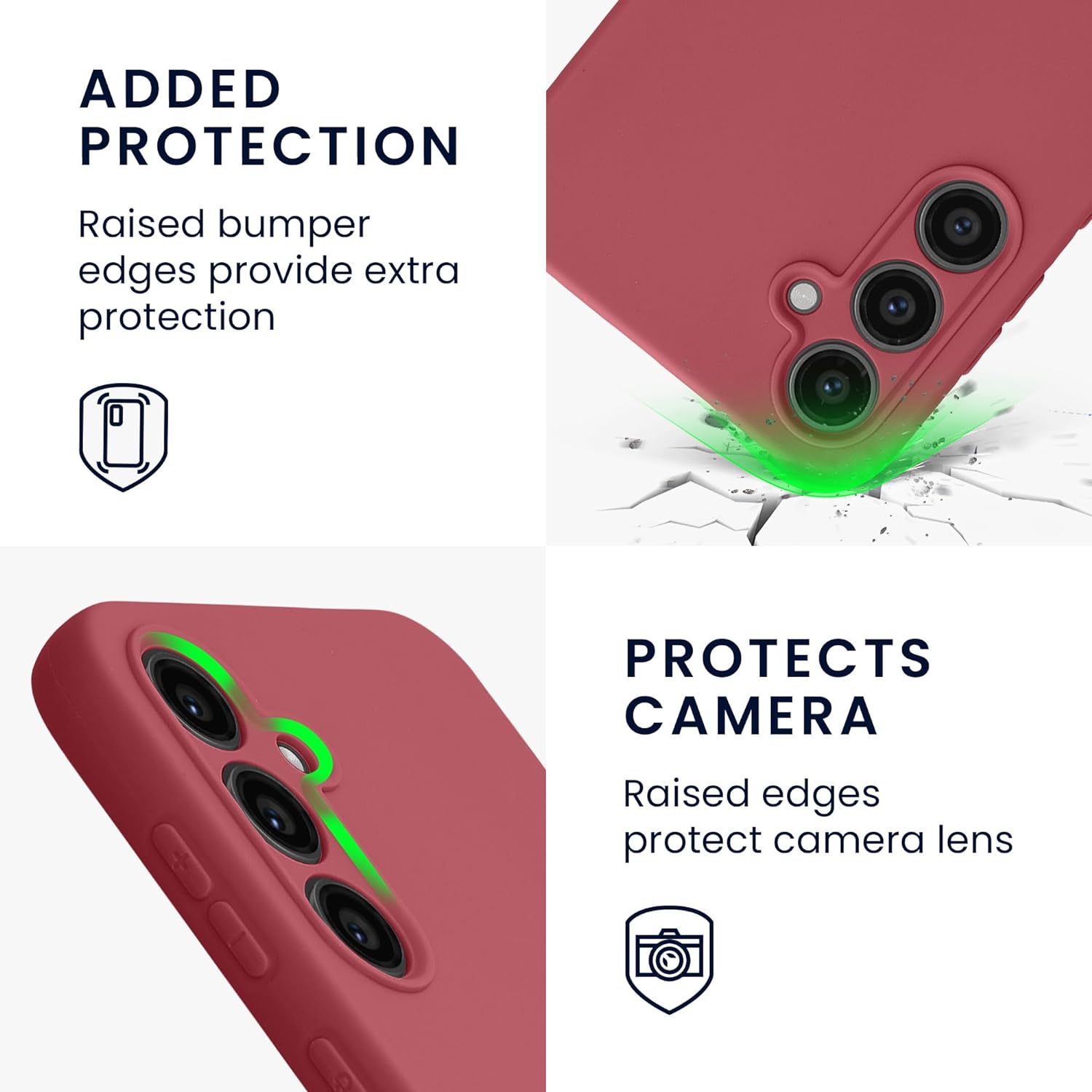 KW Samsung Galaxy S23 FE Θήκη Σιλικόνης TPU - Dark Rose - KWM000021LO006C