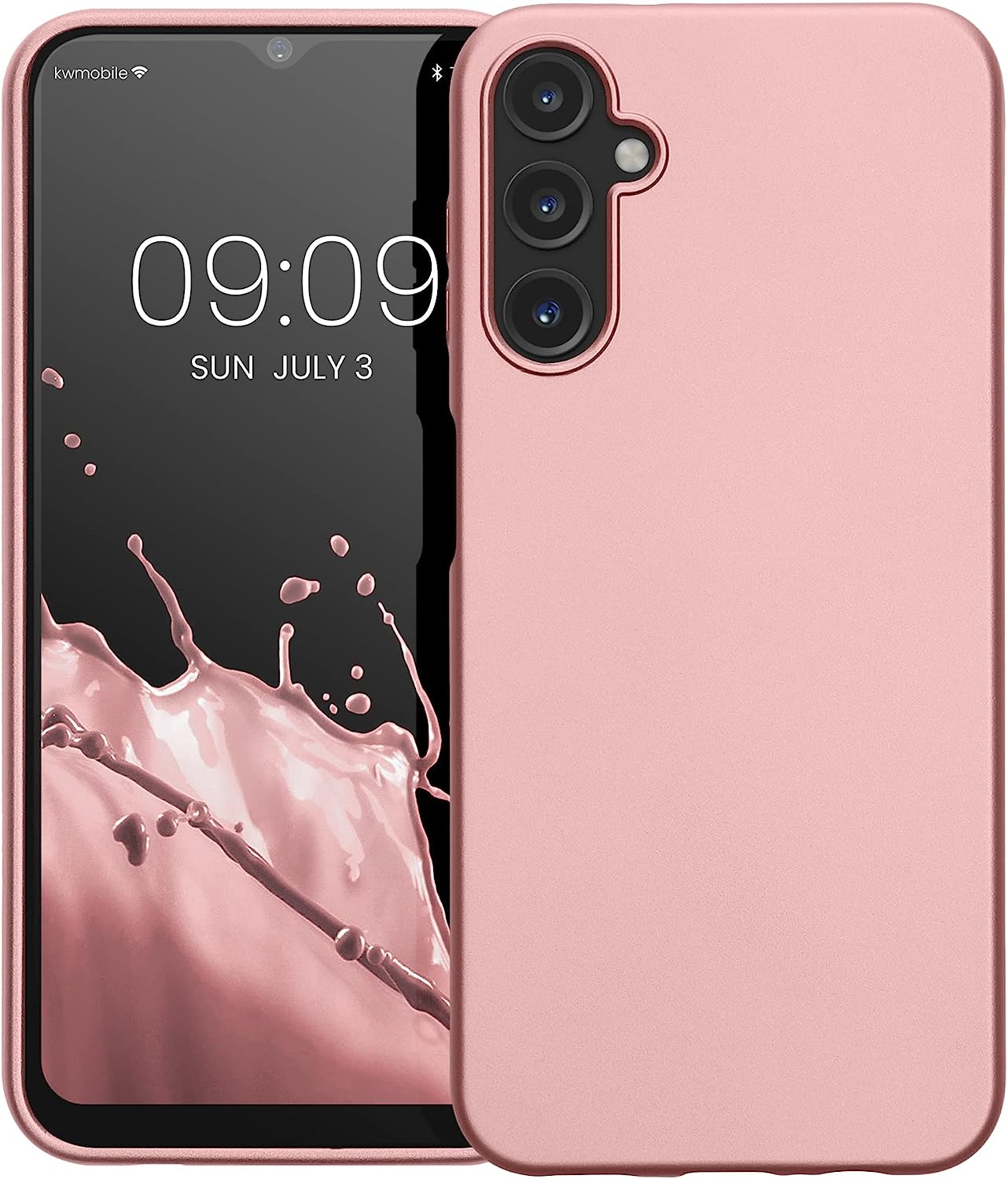 KW Samsung Galaxy A14 5G Θήκη Σιλικόνης TPU - Metallic Rose Gold - 61163.31