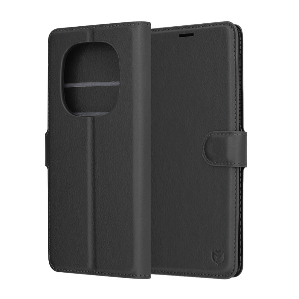 Techsuit Xiaomi Redmi Note 14 Pro 5G / Poco X7 - Leather Folio - Θήκη Πορτοφόλι από Δερματίνη με Stand - Black