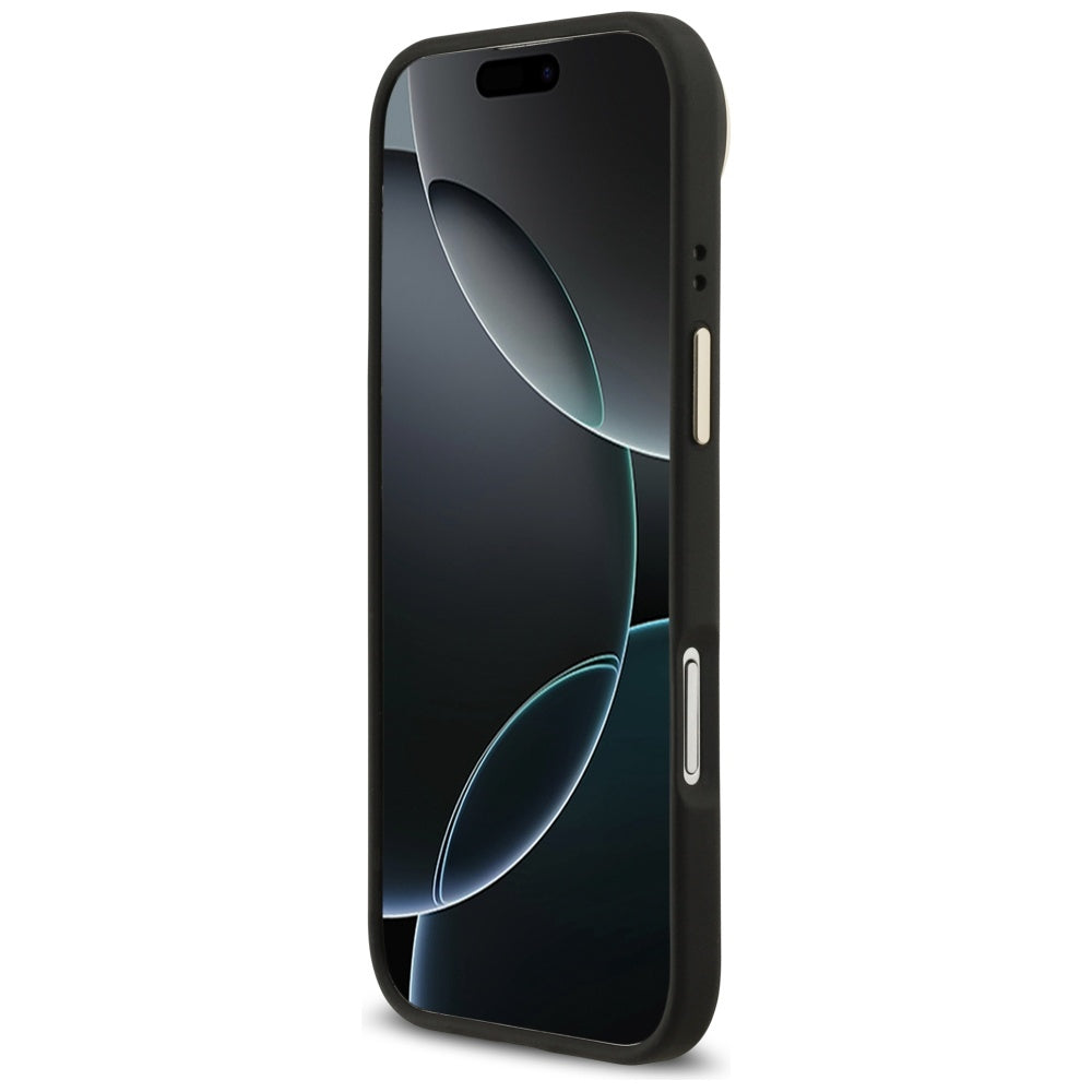 Guess iPhone Air - 4G Stripe MagSafe - Θήκη με Επένδυση Συνθετικού Δέρματος - Black - GUHMP17MPG4SEMCK