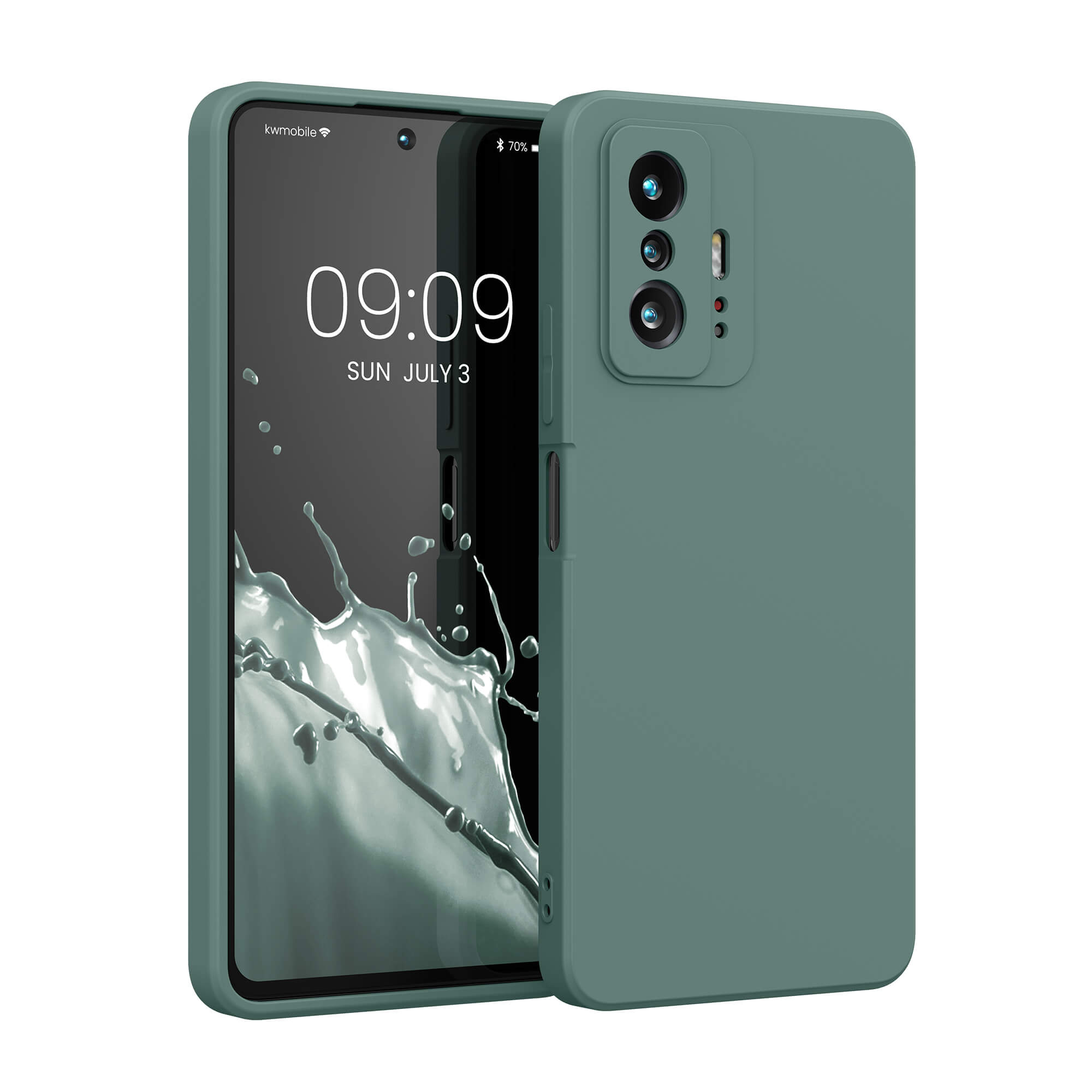 KW Xiaomi 11T / 11T Pro Θήκη Σιλικόνης Rubberized TPU - Forest Green - 56573.166