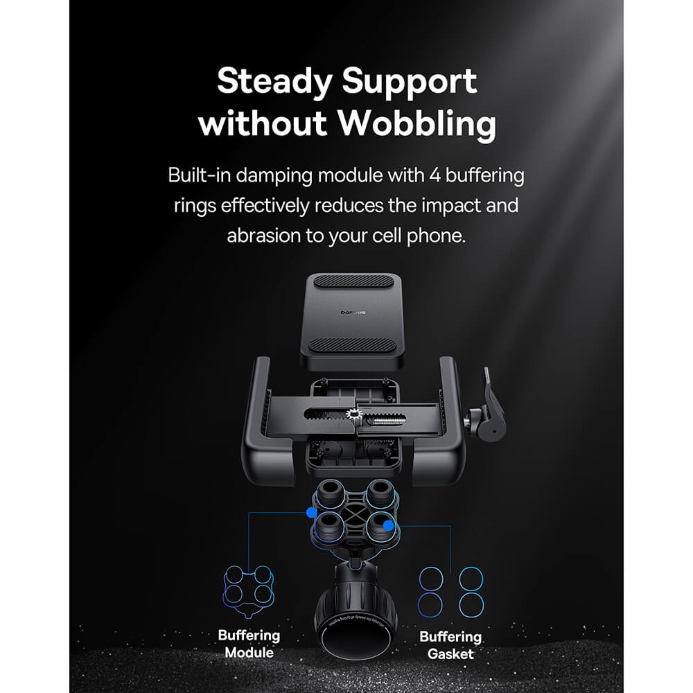 Baseus GoTrip - Universal Βάση Κινητού για Ποδήλατο - Cluster Black