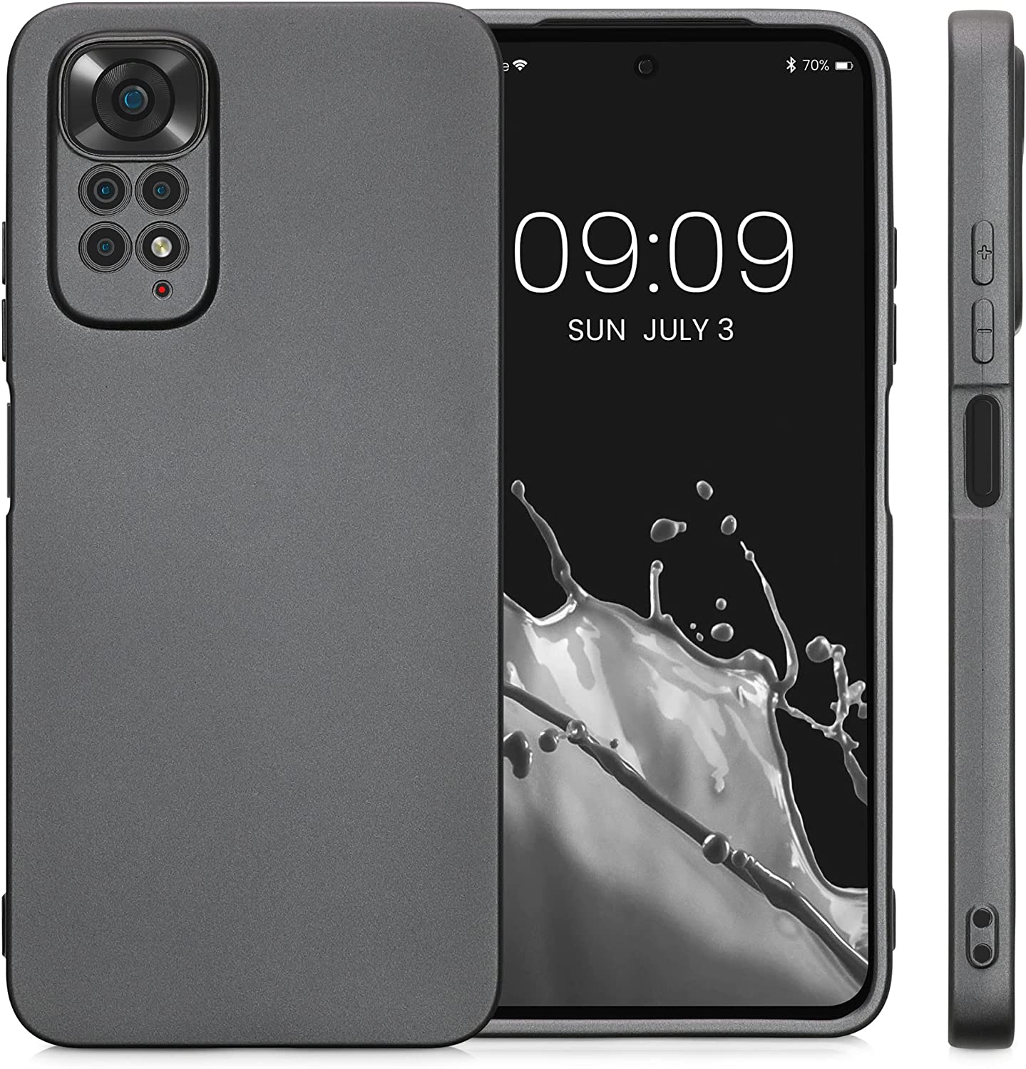 KW Xiaomi Redmi Note 11 / Redmi Note 11S Θήκη Σιλικόνης TPU - Metallic Grey - 58651.232