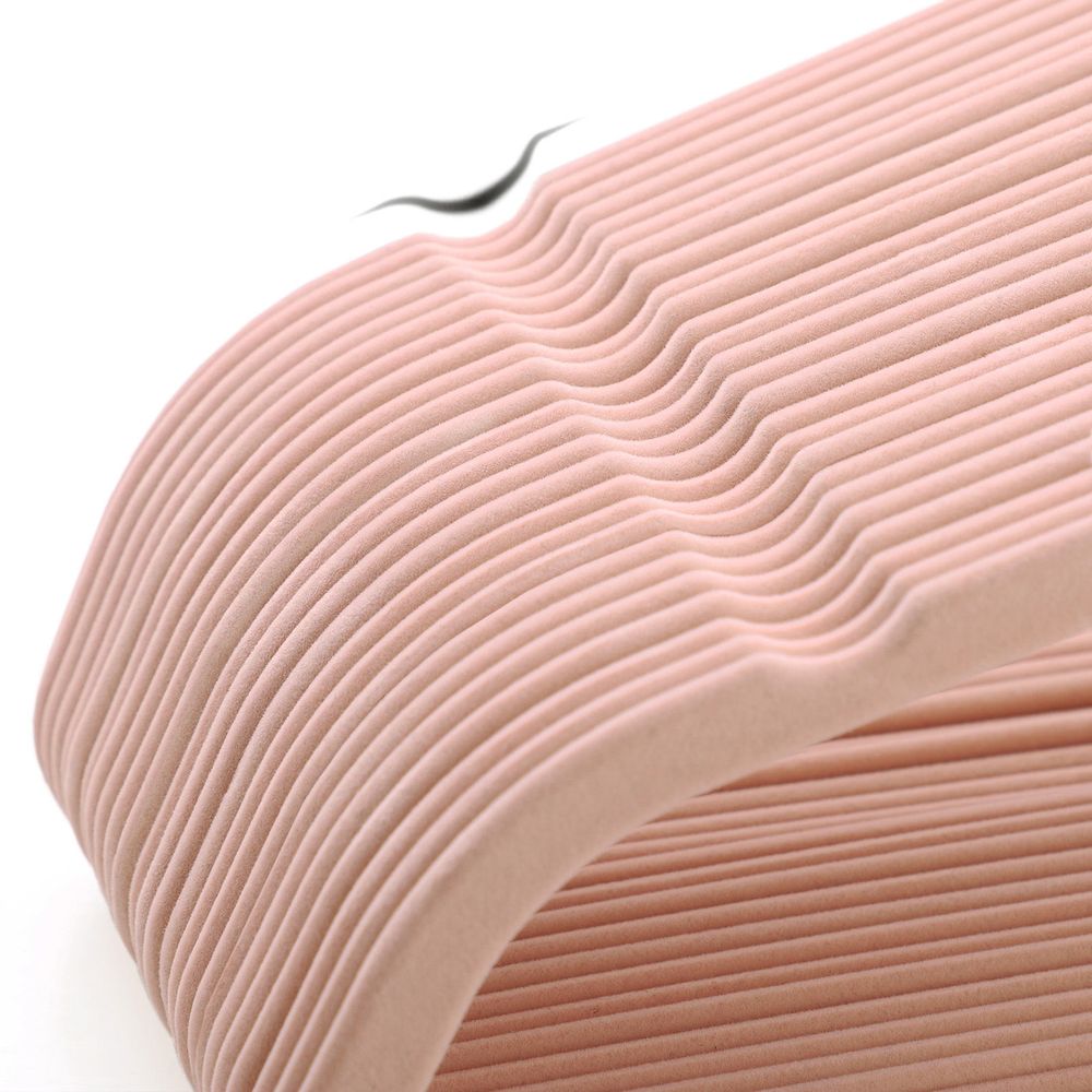 Songmics Σετ με 50 Βελούδινες Κρεμάστρες Ρούχων - Rose Gold / Light Pink - CRF21PK50