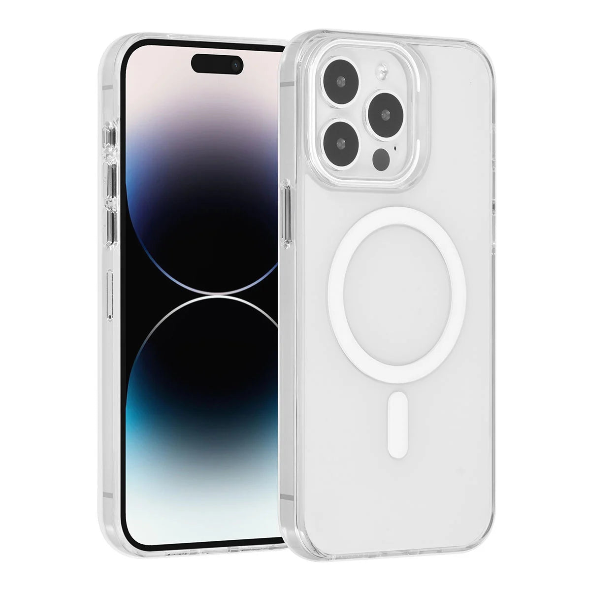 Tuniq iPhone 15 Pro Max - MagSafe Σκληρή Θήκη με Πλαίσιο Σιλικόνης - Διάφανη / Λευκή