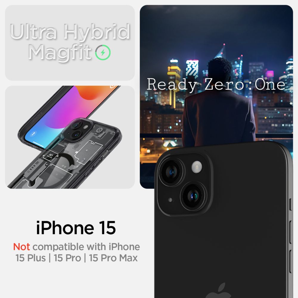 Spigen iPhone 15 Ultra Hybrid Mag Σκληρή Θήκη με Πλαίσιο Σιλικόνης Και MagSafe - Zero One