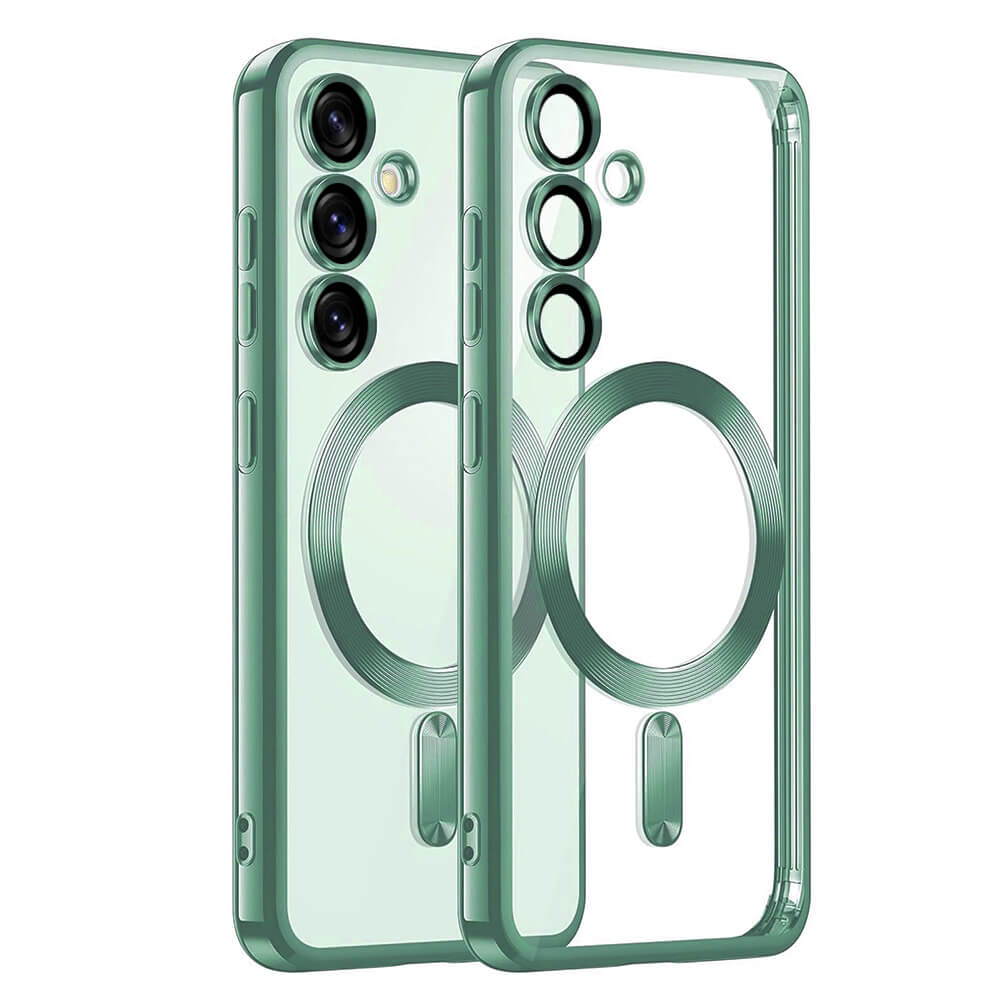 Techsuit Samsung Galaxy S25 Plus - Luxury Crystal MagSafe - Θήκη Σιλικόνης - Light Green