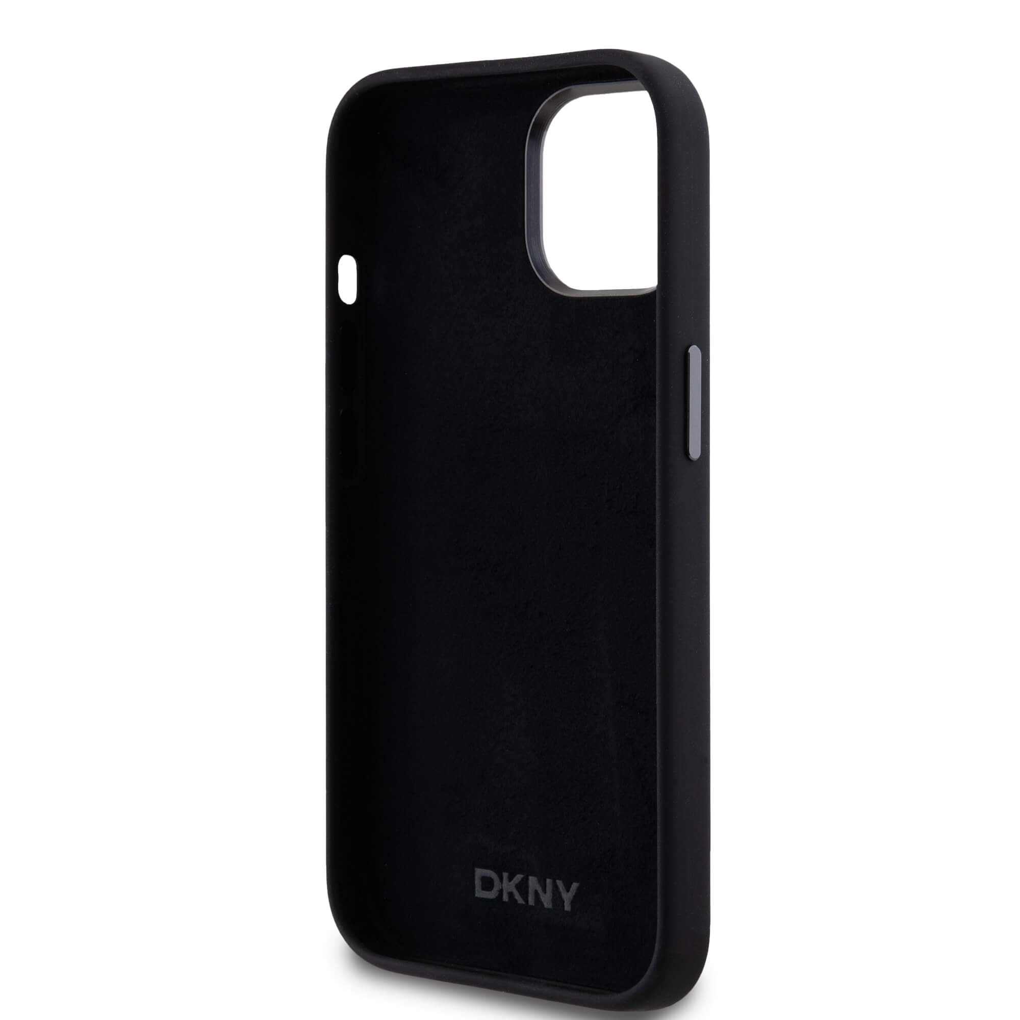 DKNY iPhone 15 / 14 / 13 - Liquid Silicone Metal Logo - Σκληρή Θήκη με Πλαίσιο Σιλικόνης - Black