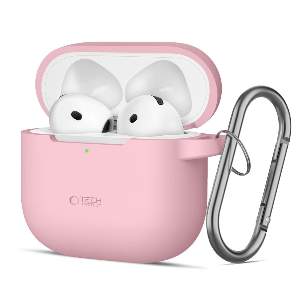 Tech-Protect AirPods 4 Θήκη Σιλικόνης - Silicone Hook - Dusty Pink