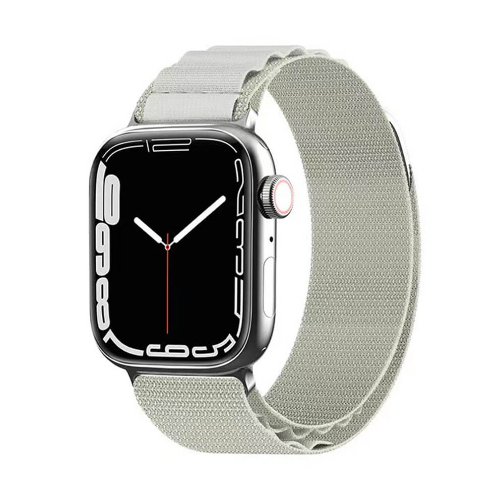 Techsuit Λουράκι Apple Watch 2/3/4/5/6/7/8/9/10/11 - SE (1/2/3) - 38/40/41/42mm Watchband W037 Nylon - Star White