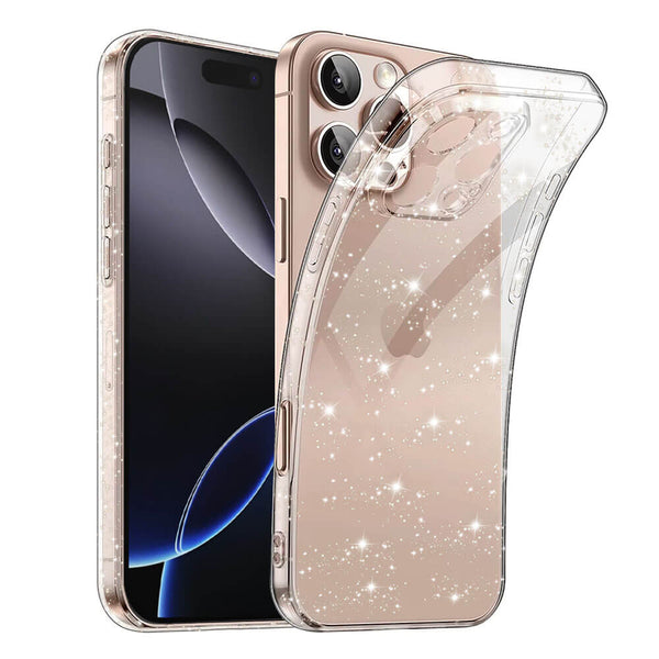 Techsuit iPhone 16 Pro - SparkleSkin - Θήκη Σιλικόνης με Glitter - Clear