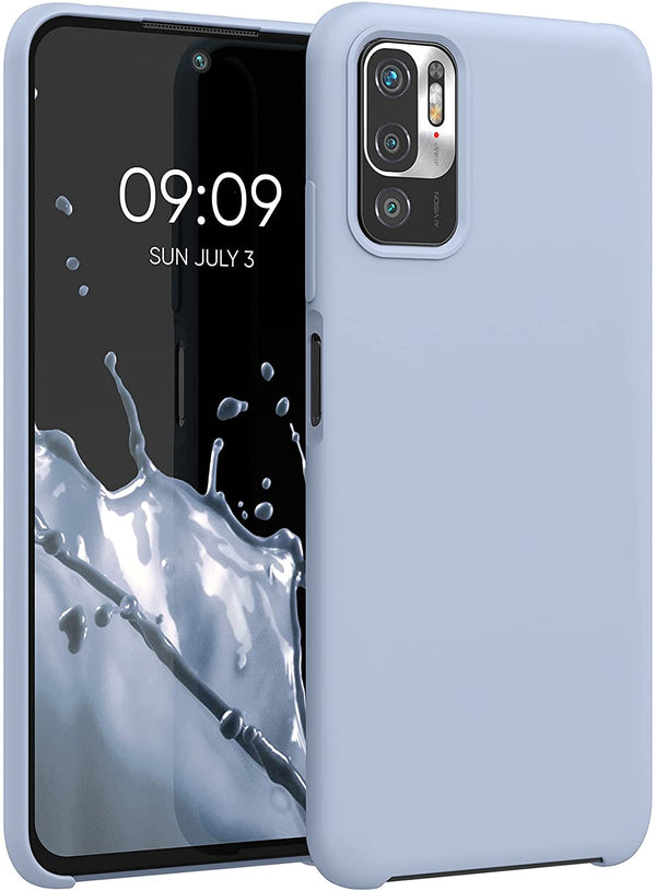 KW Xiaomi Redmi Note 10 5G / Poco M3 Pro 5G Θήκη Σιλικόνης Rubber TPU - Matte Light Blue - 54948.58