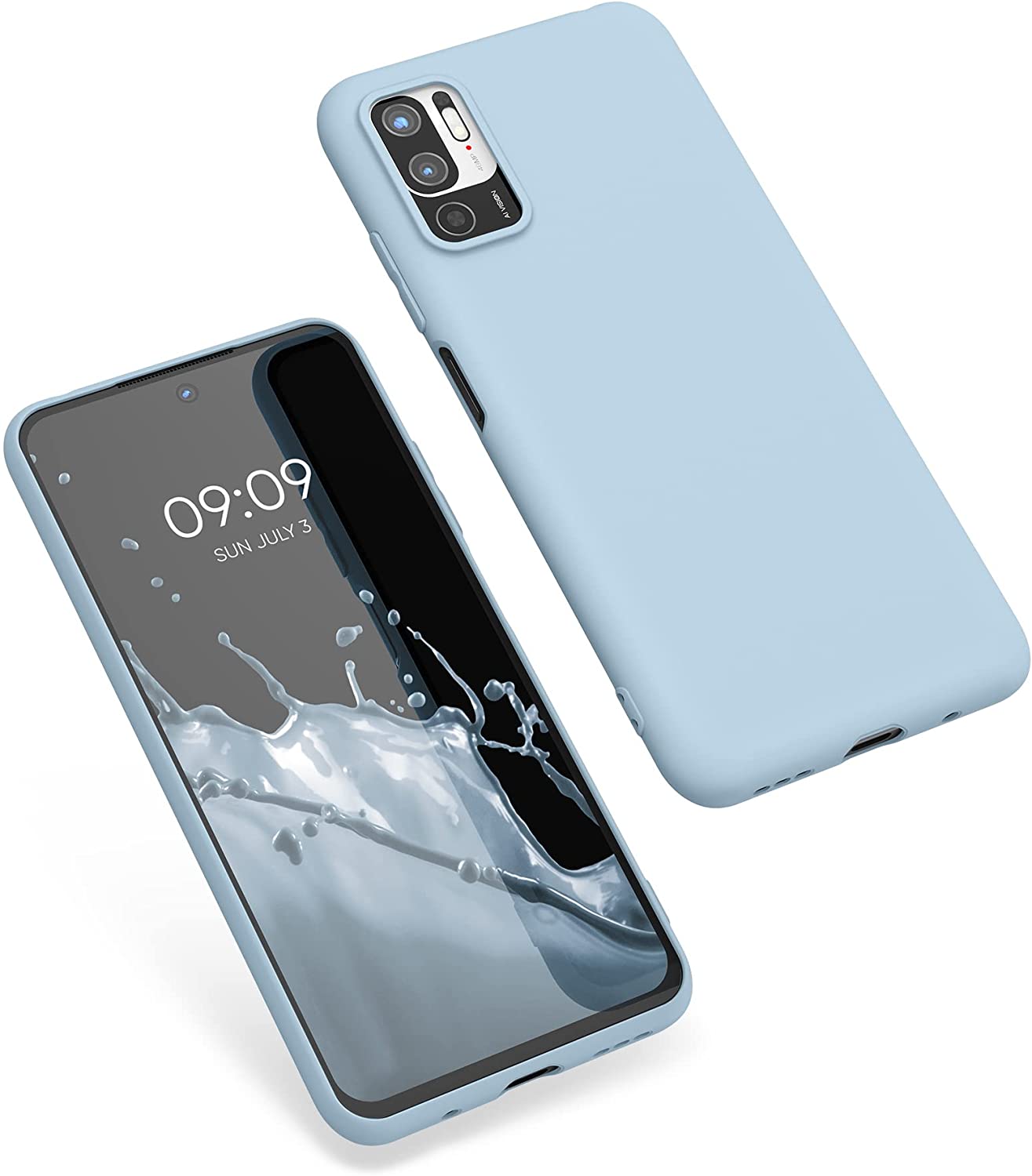 KW Xiaomi Redmi Note 10 5G Θήκη Σιλικόνης TPU - Light Blue Matte - 54947.58