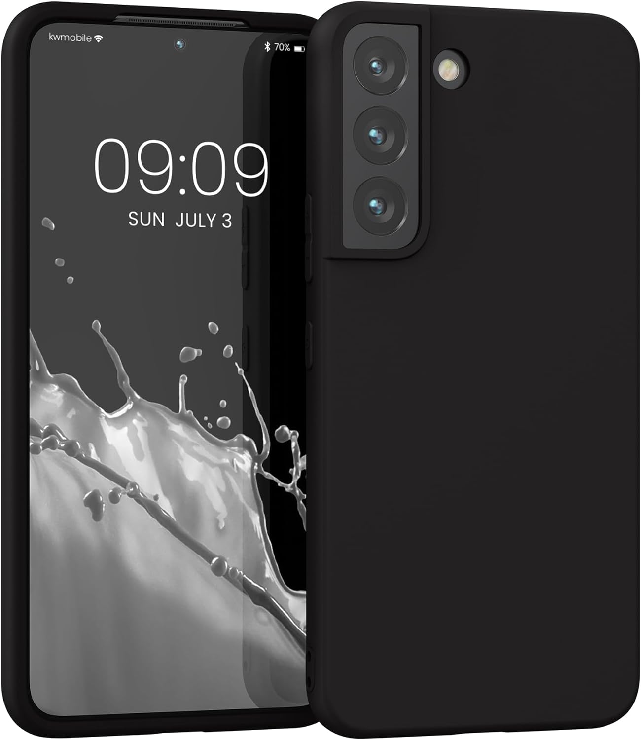 KW Samsung Galaxy S22 Θήκη Σιλικόνης TPU - Matte Black - 56758.47