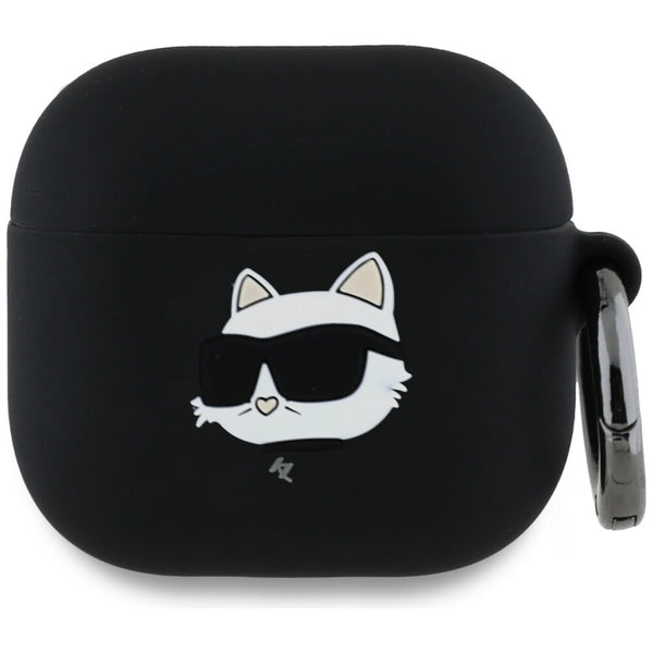 Karl Lagerfeld AirPods 4 Θήκη Σιλικόνης - Silicone Choupette Head 3D - Black - likebrands.gr