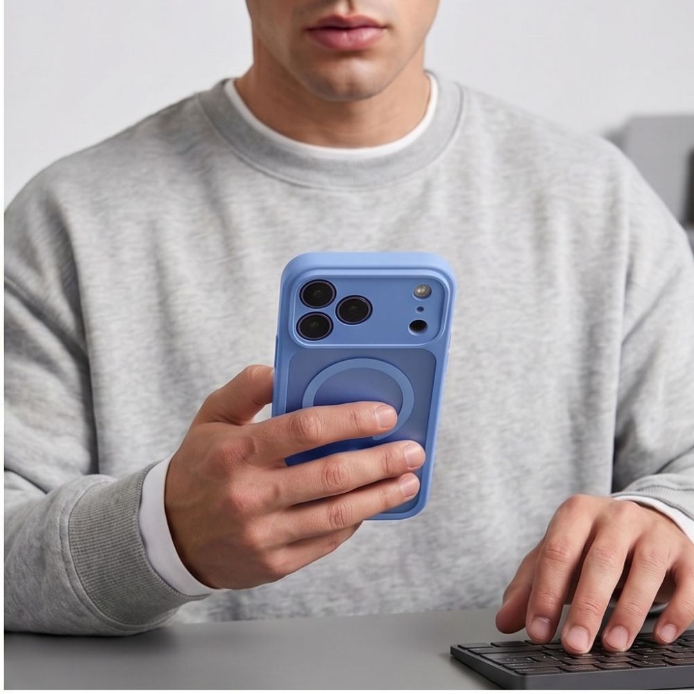 Tech-Protect iPhone 17 Pro / 18 Pro - Σκληρή Θήκη με Πλαίσιο Σιλικόνης και MagSafe - BasicMag - Matte Light Blue