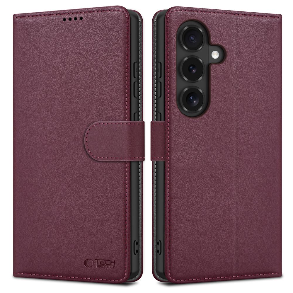 Tech-Protect Samsung Galaxy S26 FE - Θήκη Πορτοφόλι Stand από Δερματίνη - Wallet - Mulberry