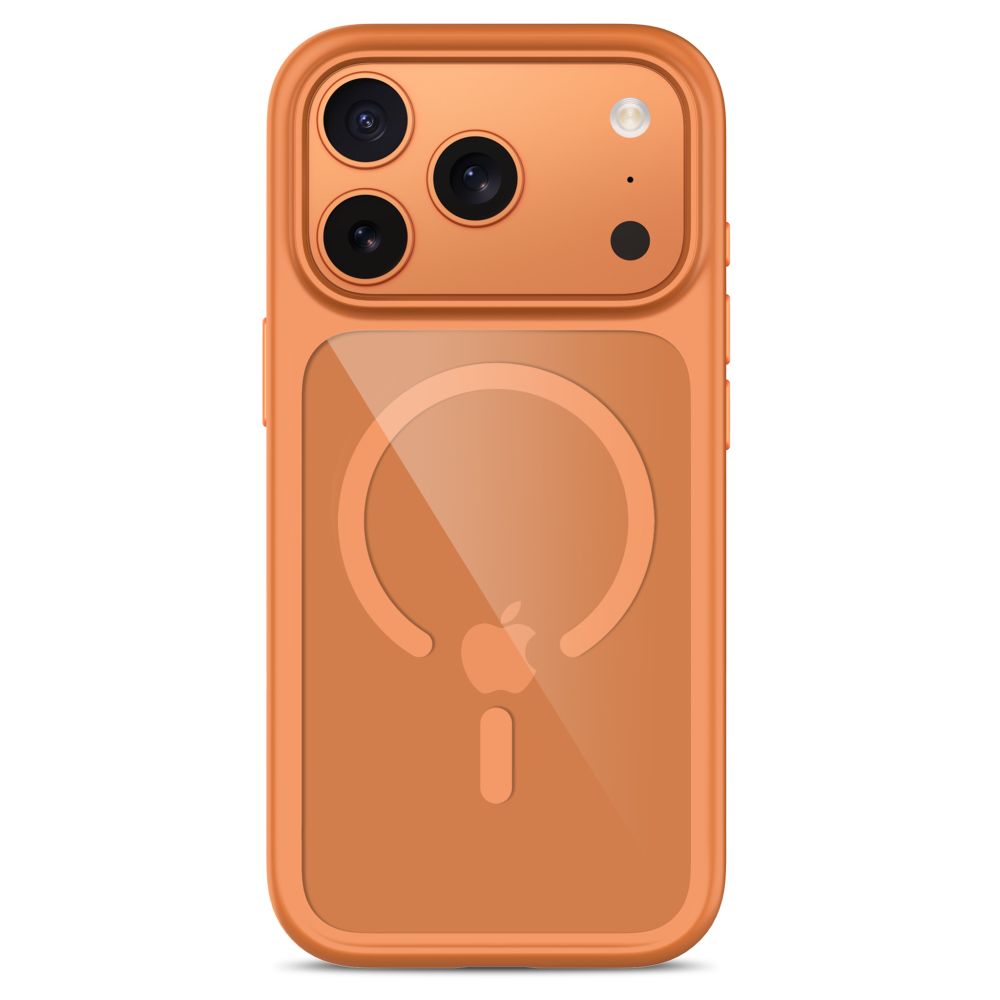 Tech-Protect iPhone 18 Pro Max / iPhone 17 Pro Max - Σκληρή Θήκη με Πλαίσιο Σιλικόνης MagSafe και 2 Αντιχαρακτικά Γυαλιά Οθόνης - MagOne CC - Cosmic Orange / Clear