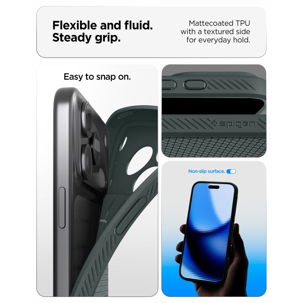 Spigen iPhone 18 Pro Max / iPhone 17 Pro Max - Θήκη Σιλικόνης - Liquid Air - Abyss Green