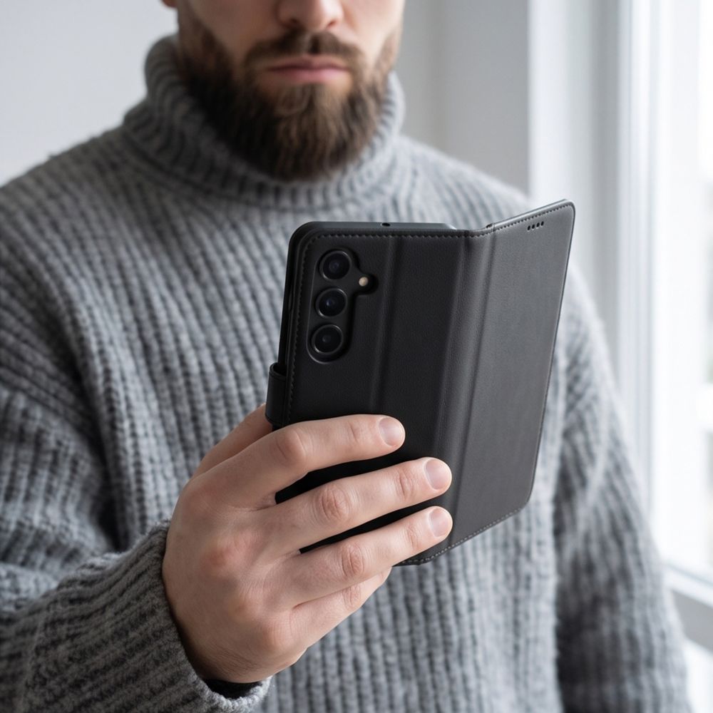 Tech-Protect Samsung Galaxy S26 FE - Θήκη Πορτοφόλι Stand από Δερματίνη - Wallet - Black