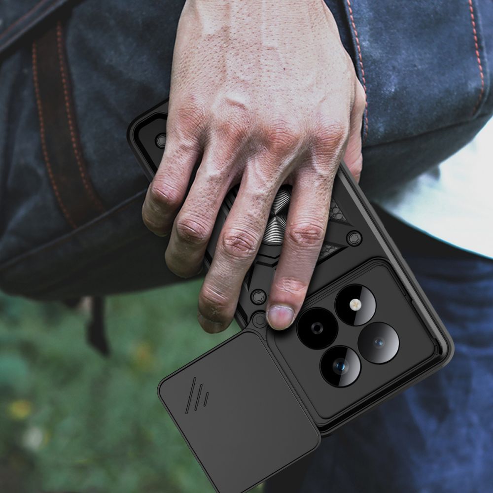 Tech - Protect Xiaomi Redmi Note 15 Pro+ 5G / Poco M8 Pro - Σκληρή Θήκη με Πλαίσιο Σιλικόνης και Δαχτυλίδι Συγκράτησης - Camshield Pro - Matte Black