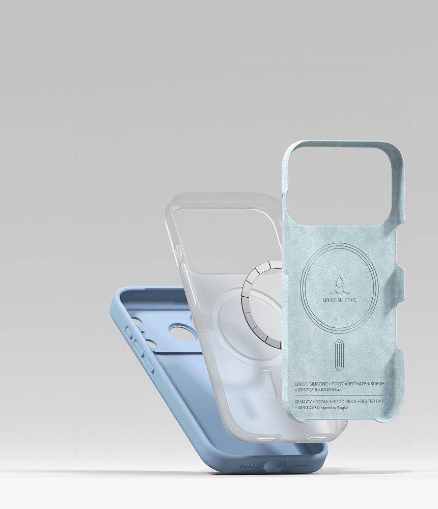 Ringke iPhone 18 Pro Max - Θήκη Σιλικόνης MagSafe - Silicone Magnetic - Light Blue