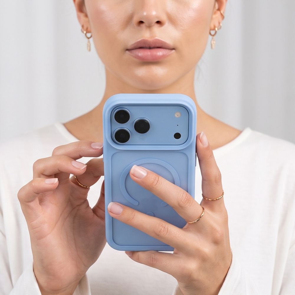 Tech-Protect iPhone 18 Pro / iPhone 17 Pro - Σκληρή Θήκη MagSafe με Πλαίσιο Σιλικόνης - MagMat MagSafe CC - Matte Light Blue