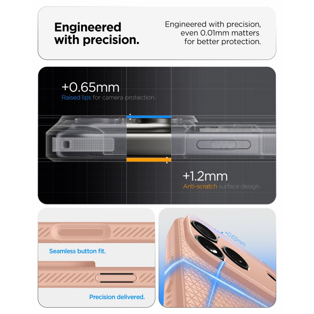 Spigen iPhone 18 Pro Max / iPhone 17 Pro Max - Θήκη Σιλικόνης - Liquid Air - Rose Titanium