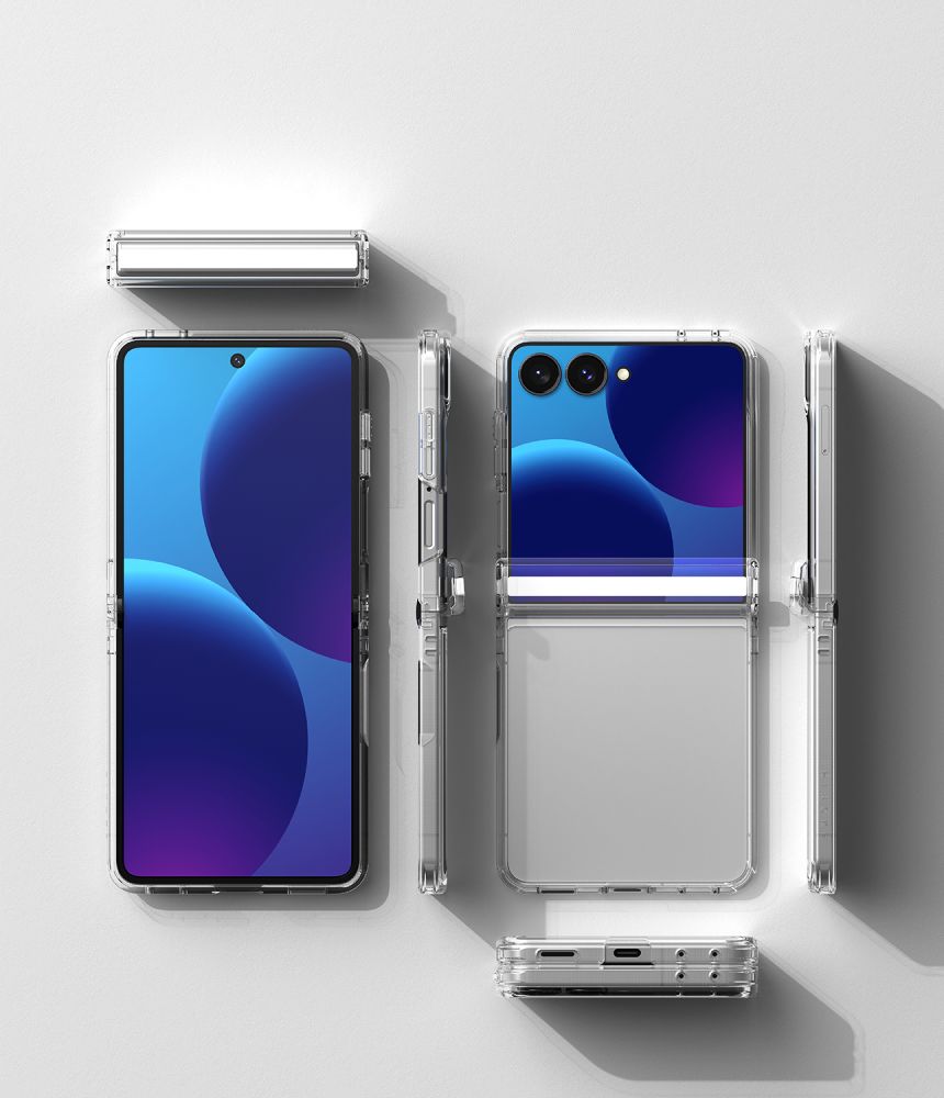 Ringke Samsung Galaxy Z Flip8 - Σκληρή Θήκη με Πλαίσιο Σιλικόνης - Fusion Flap - Clear